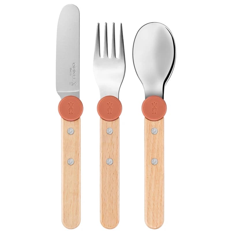 Детски комплект нож Opinel Kid's Opinel Le Petit Gourmet Cutlery set - Coral