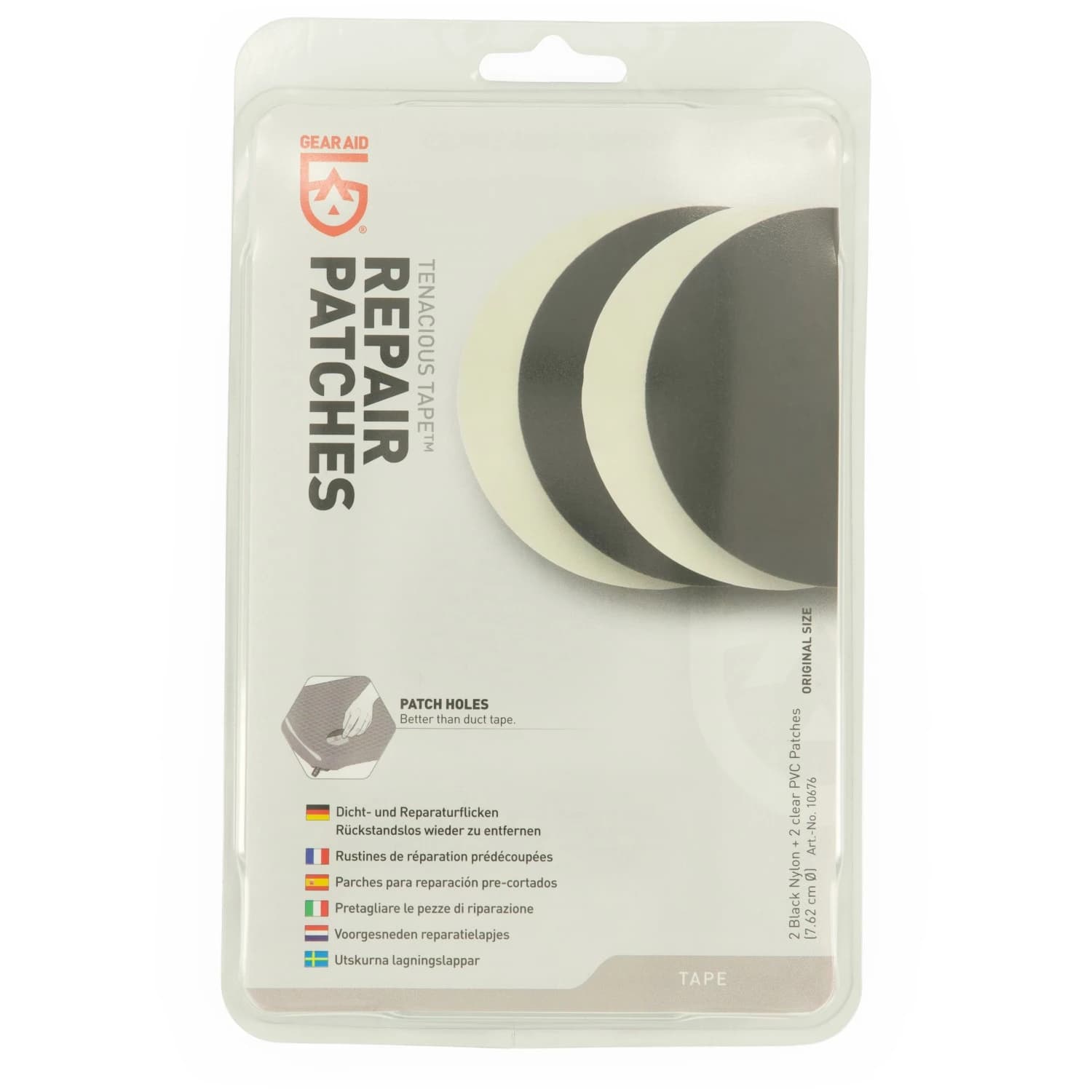 Поддръжка на екипировка Gearaid Tenacious Tape Repair Patches Repair tape - Black / Clear