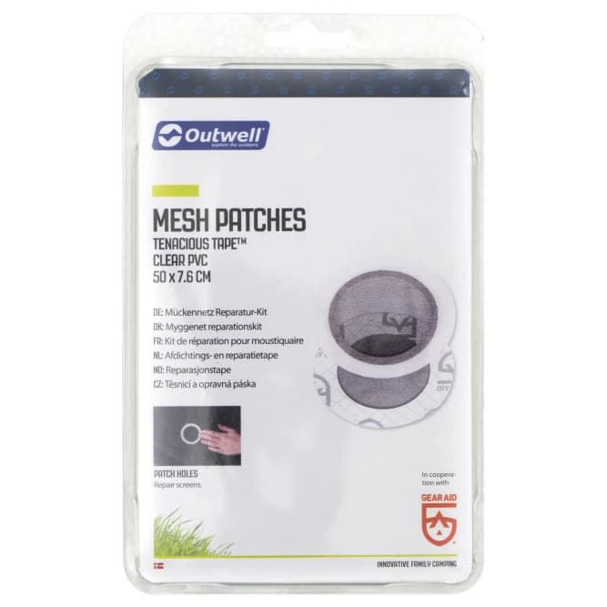 Поддръжка на екипировка Outwell Tenacious Tape Mesh Patches Repair kit - Black / Grey