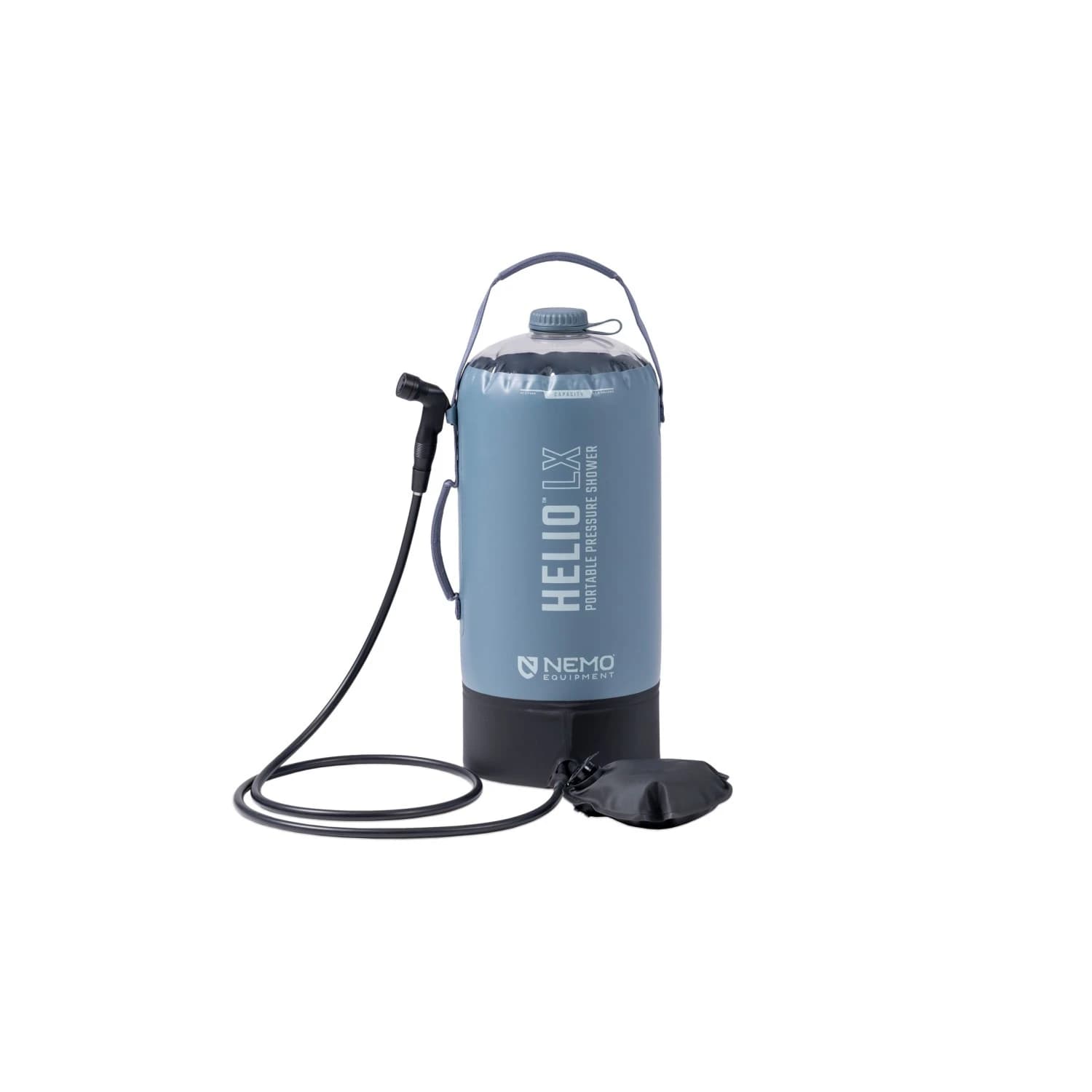 Поддръжка на екипировка Nemo Helio LX Pressure Shower 2025 Camping shower - Fortress / Silt / Black