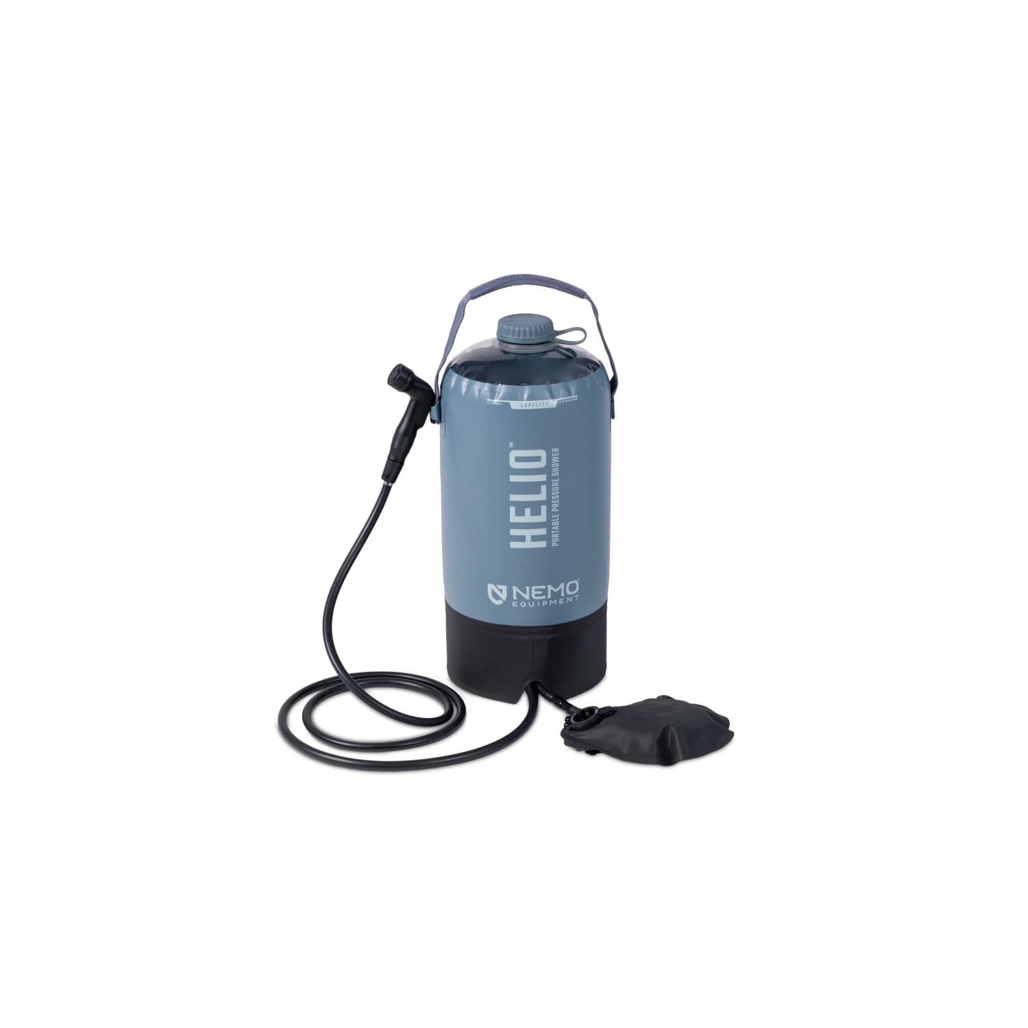 Поддръжка на екипировка Nemo Helio Pressure Shower 2025 Camping shower - Fortress / Silt / Black