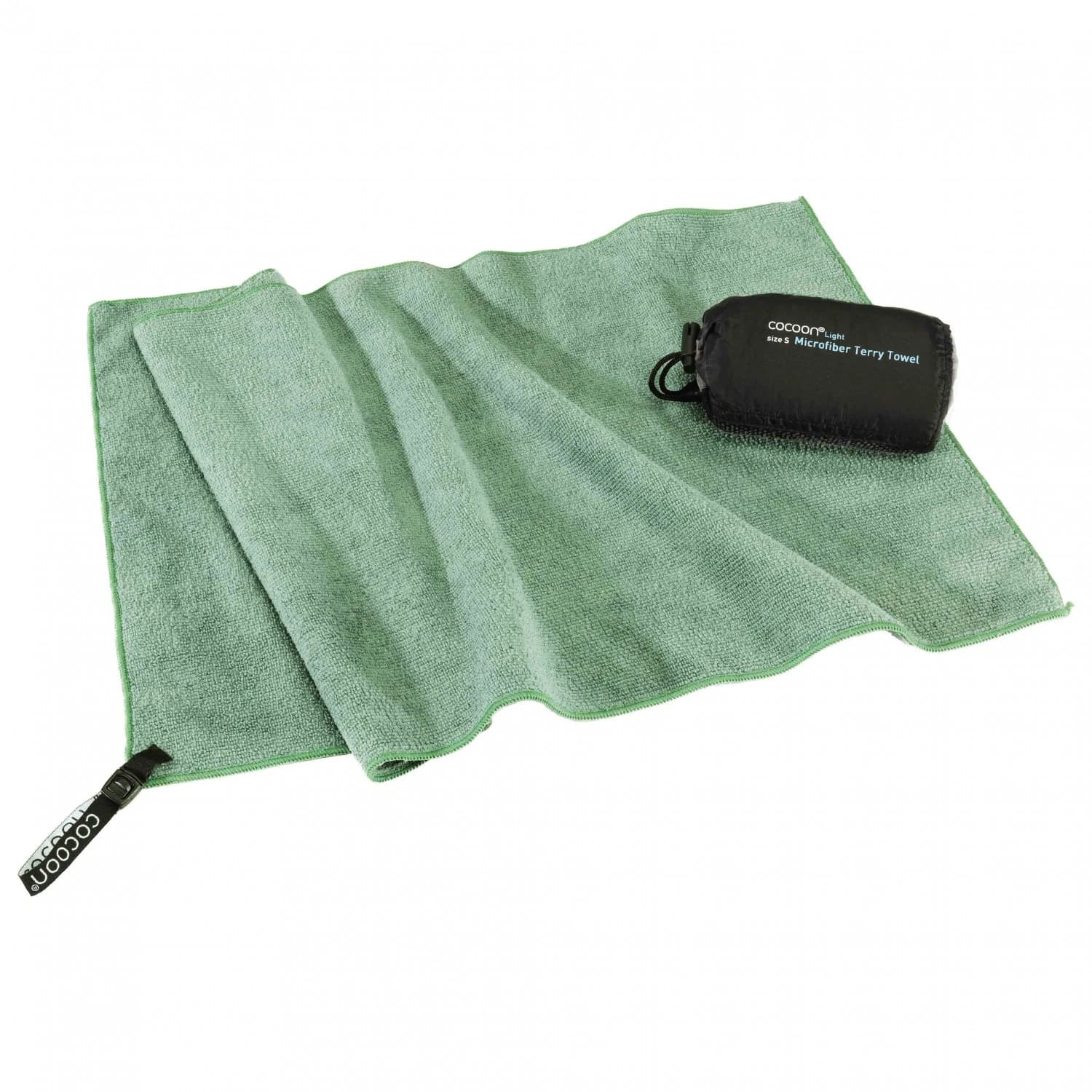 Микрофибърна кърпа Cocoon Terry Towel Light Microfiber towel - Bamboo Green
