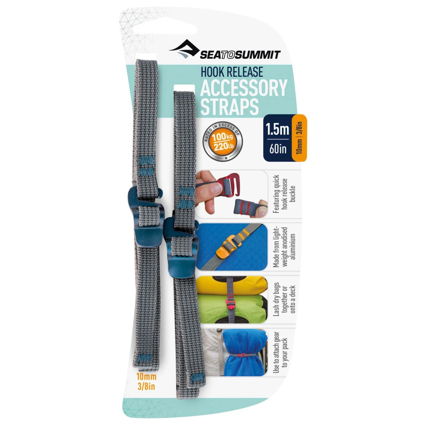 Пристягащ ремък Sea to Summit Tie Down Accessory Strap With Hook - Blue