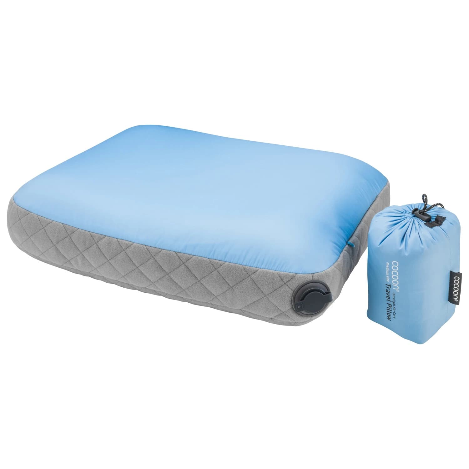 Възглавница за пътуване Cocoon Air-Core Pillow Ultralight Pillow - Light Blue / Grey