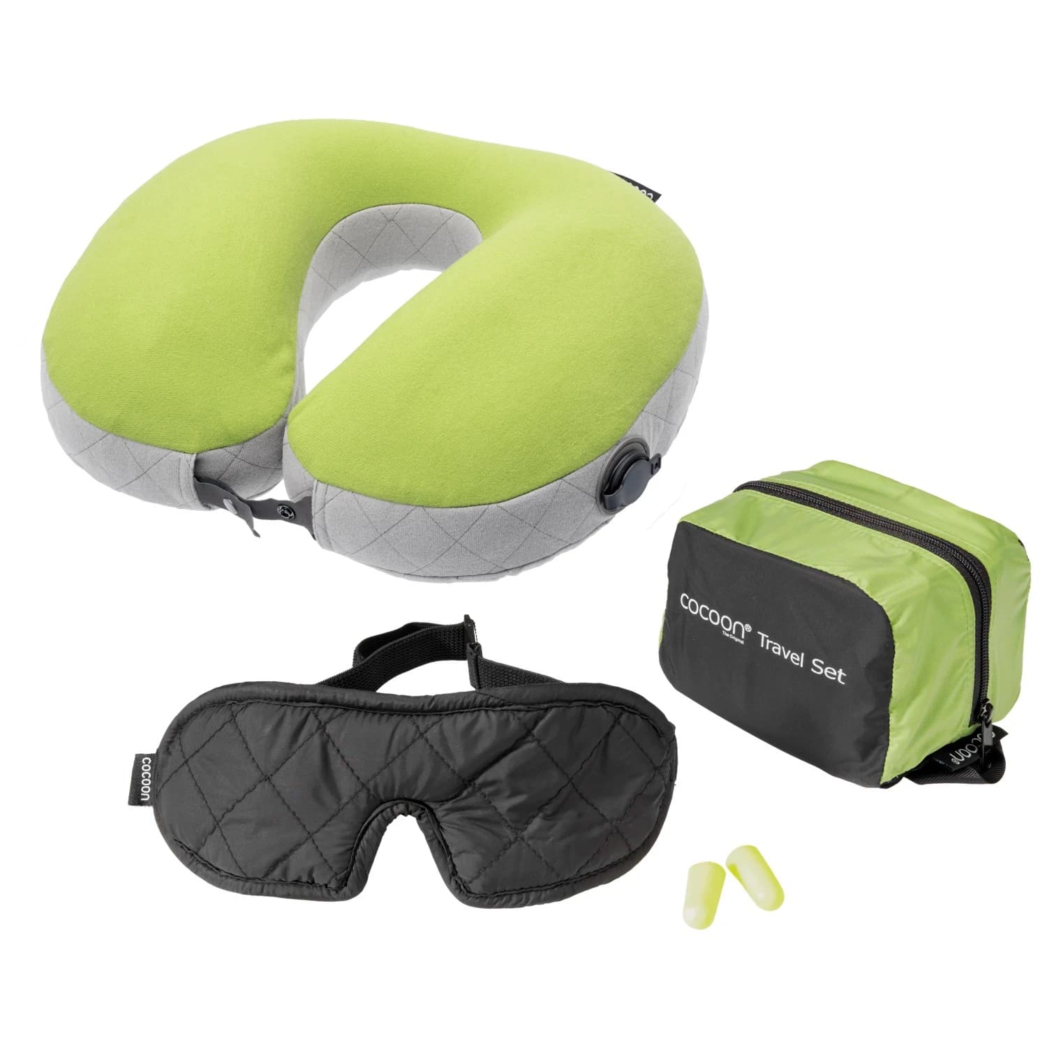 Възглавница за пътуване Cocoon Travel Set 3 Pack Pillow - Wasabi / Black
