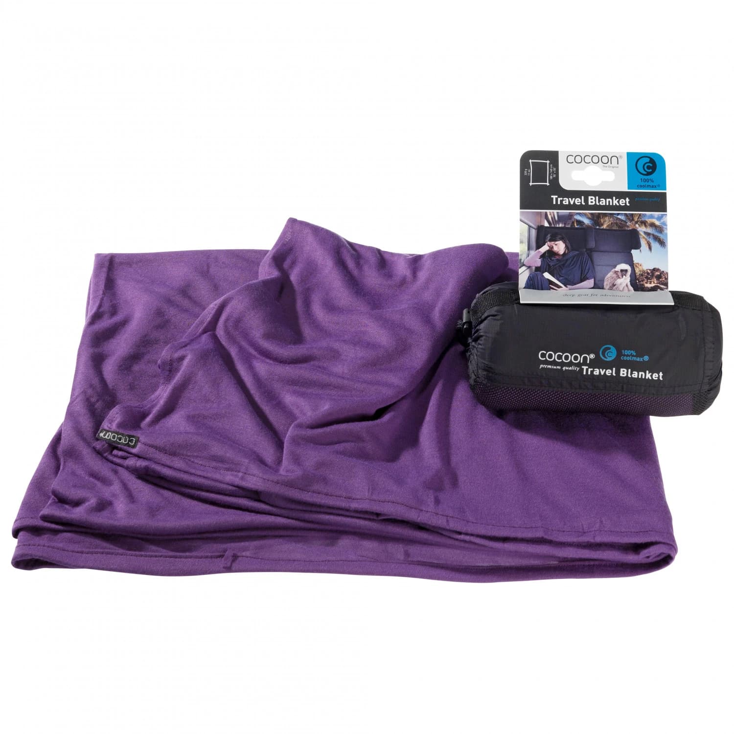 Завивка Cocoon Coolmax Travel Blanket Blanket - Eggplant
