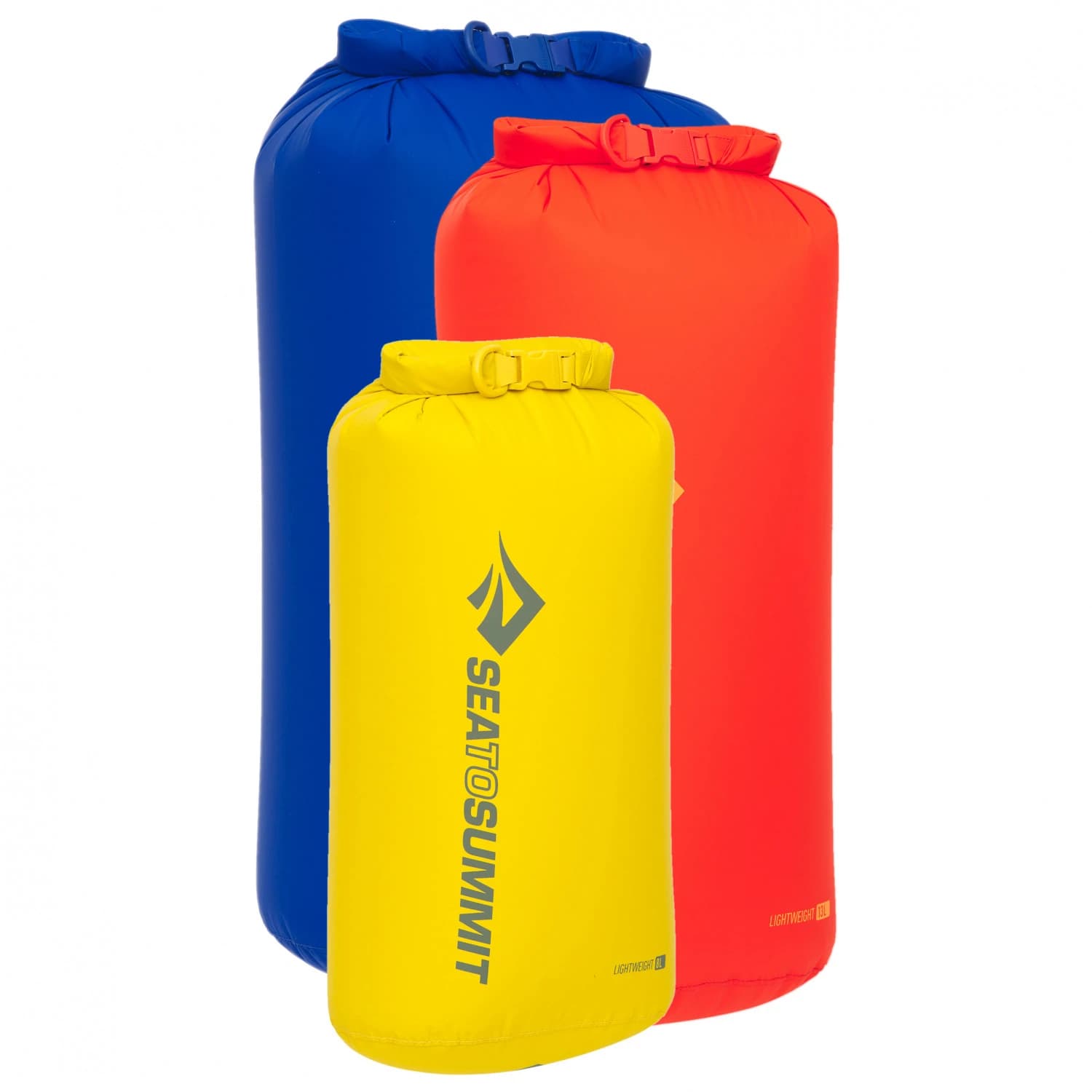 Компресиращ чувал Sea to summit Lightweight Dry Bag Set Stuff sack - Sulphur / Spicy Orange / Surf the Web