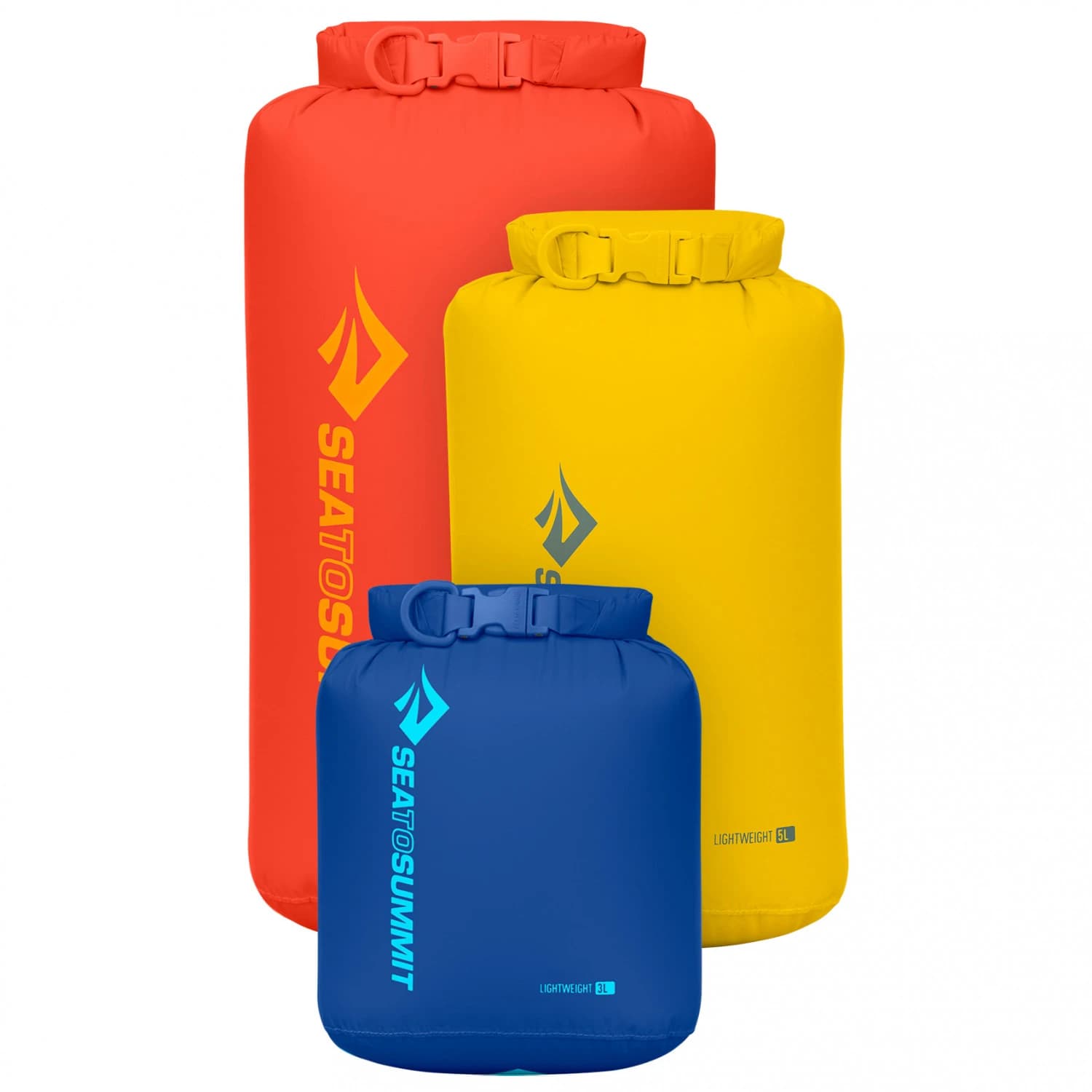 Компресиращ чувал Sea to summit Lightweight Dry Bag Set Stuff sack - Surf the Web / Sulphur / Spicy Orange