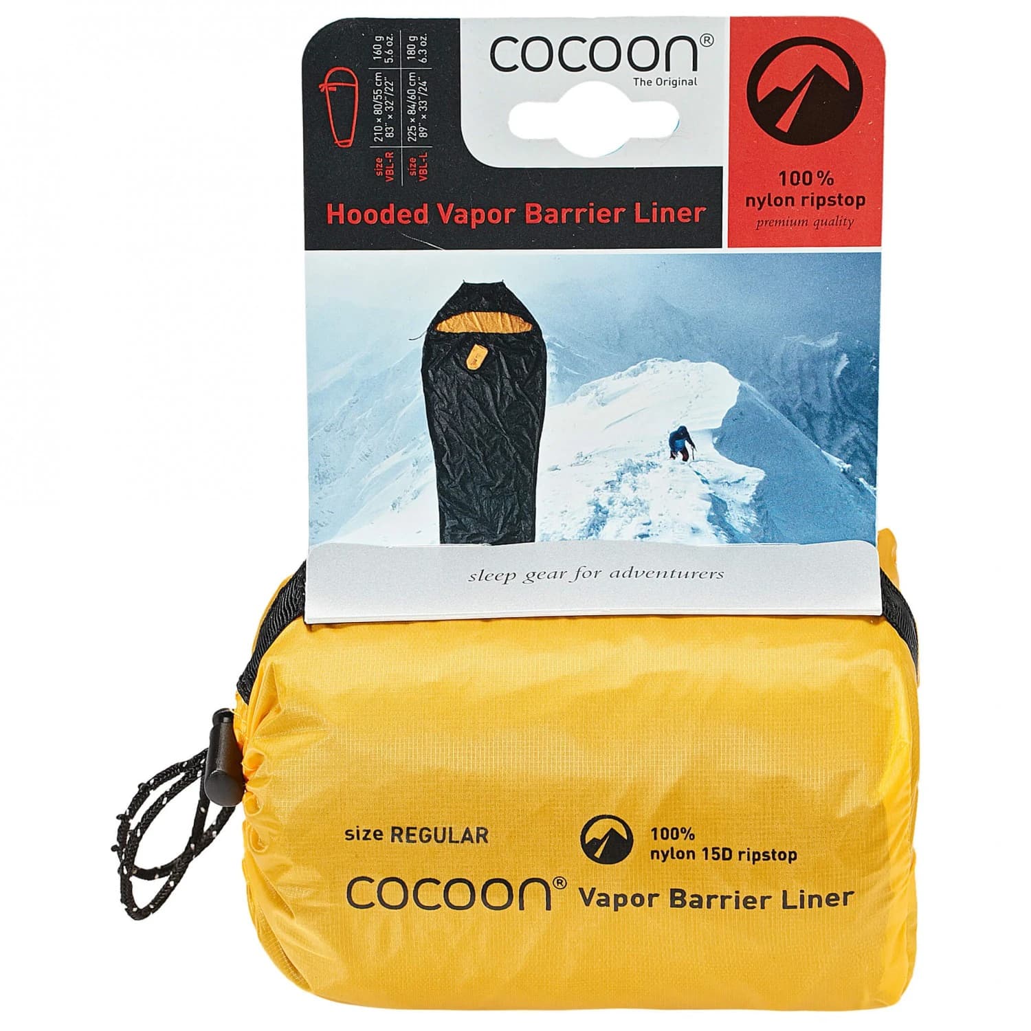 Вътрешен чувал Cocoon Vapor Barrier Mummyliner Ripstop Nylon - Beluga Black / Fresia