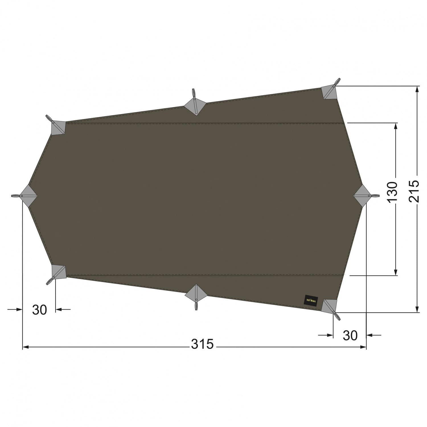 Навес Tatonka Tarp Wing 2 LT Tarp - Stone Grey Olive