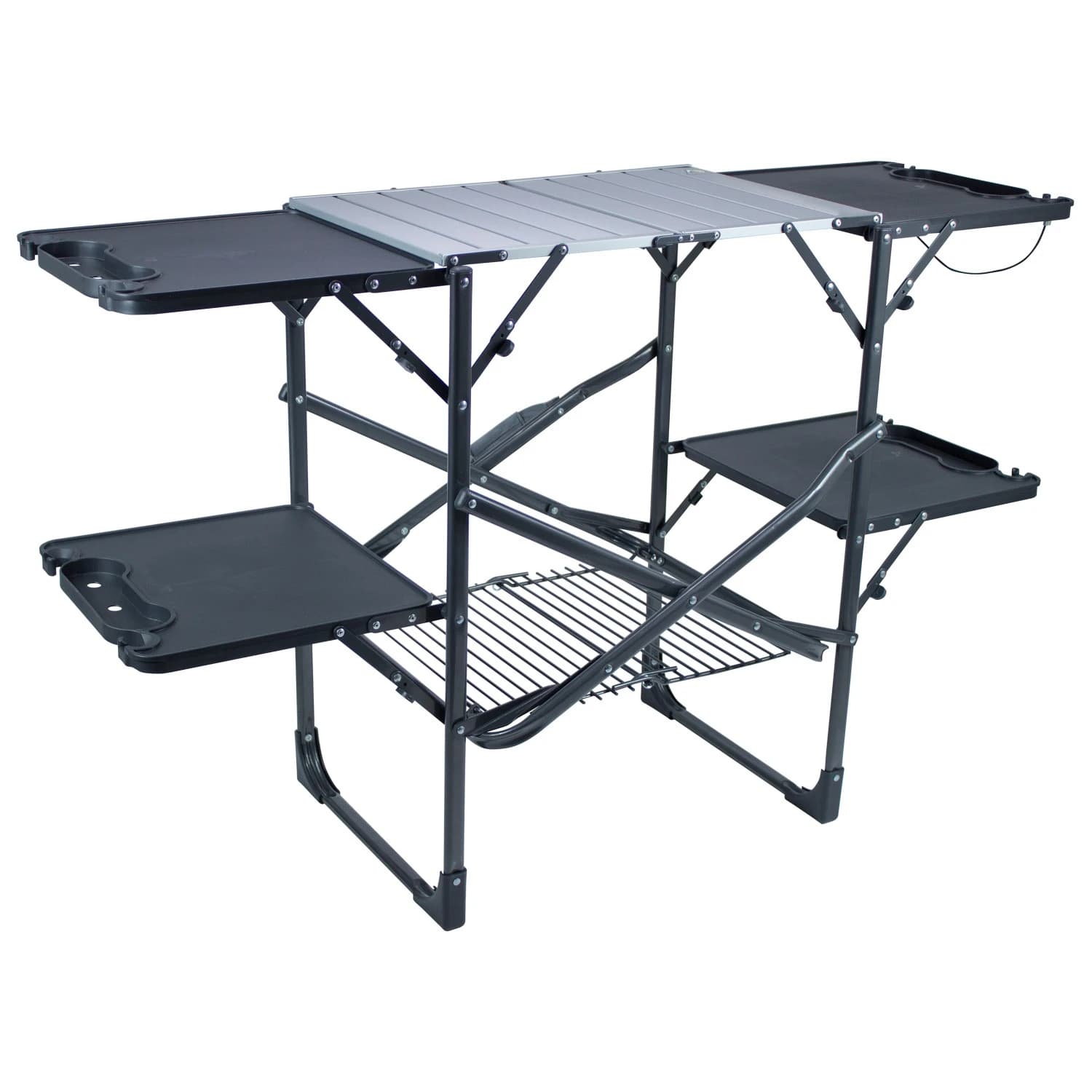 Къмпинг маса Gci Slim-Fold Cook Station Camping cupboard - Black Chrome