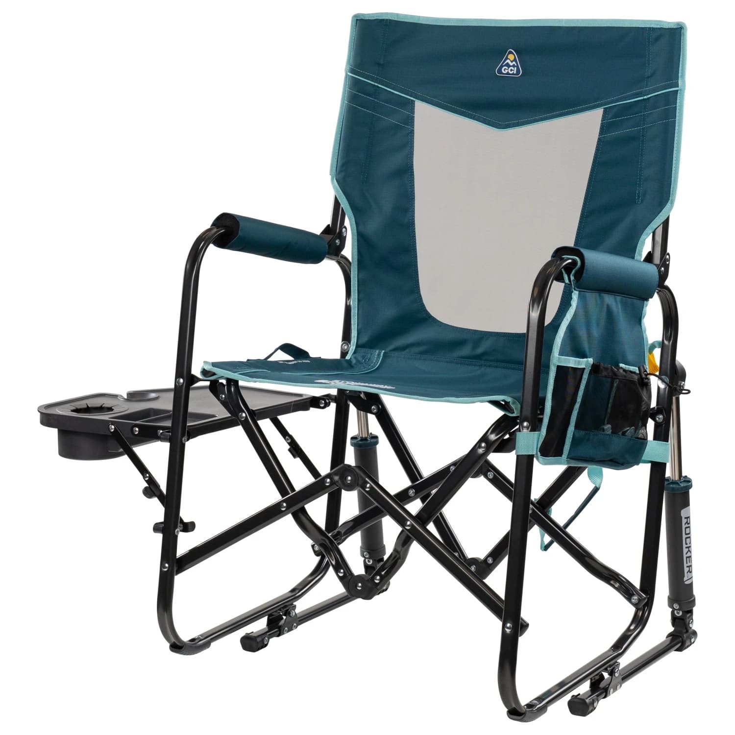 Къмпинг стол Gci Stowaway Rocker with Side Table Camping chair - Teal (Slate)