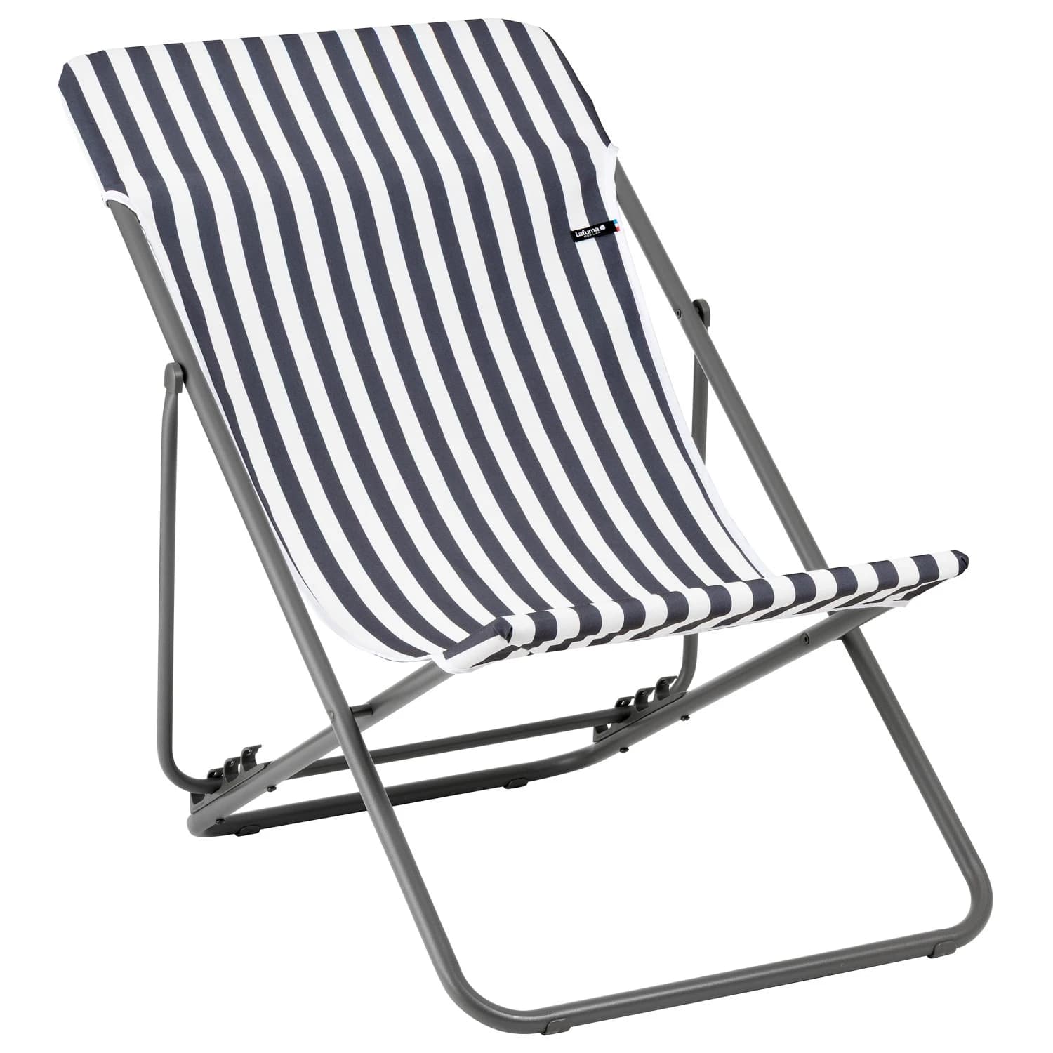 Къмпинг стол Lafuma mobilier Maxi Transat Airlon + Camping chair - Rayure Terre / Titane