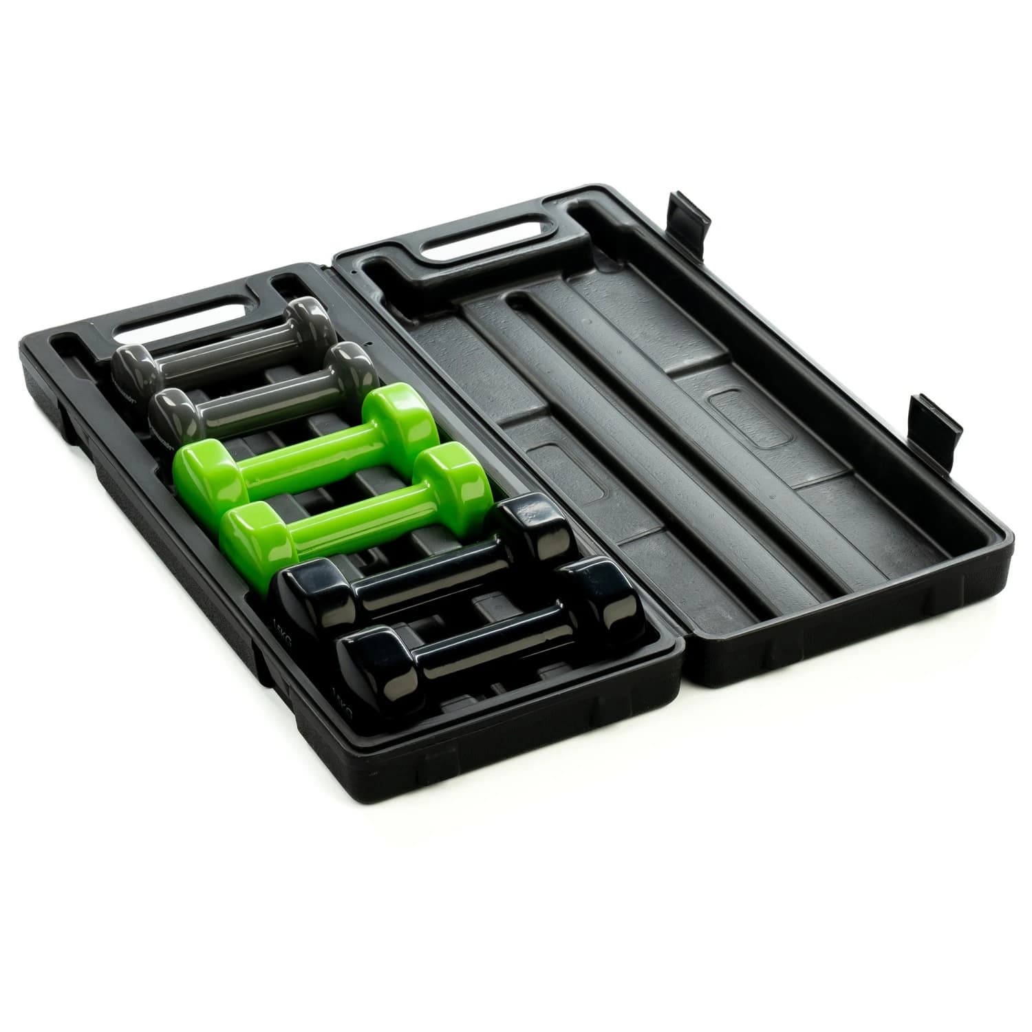 Дъмбел Schildkröt fitness Vinyl-Hantelset Im Koffer Functional training - Anthracite / Green / Black