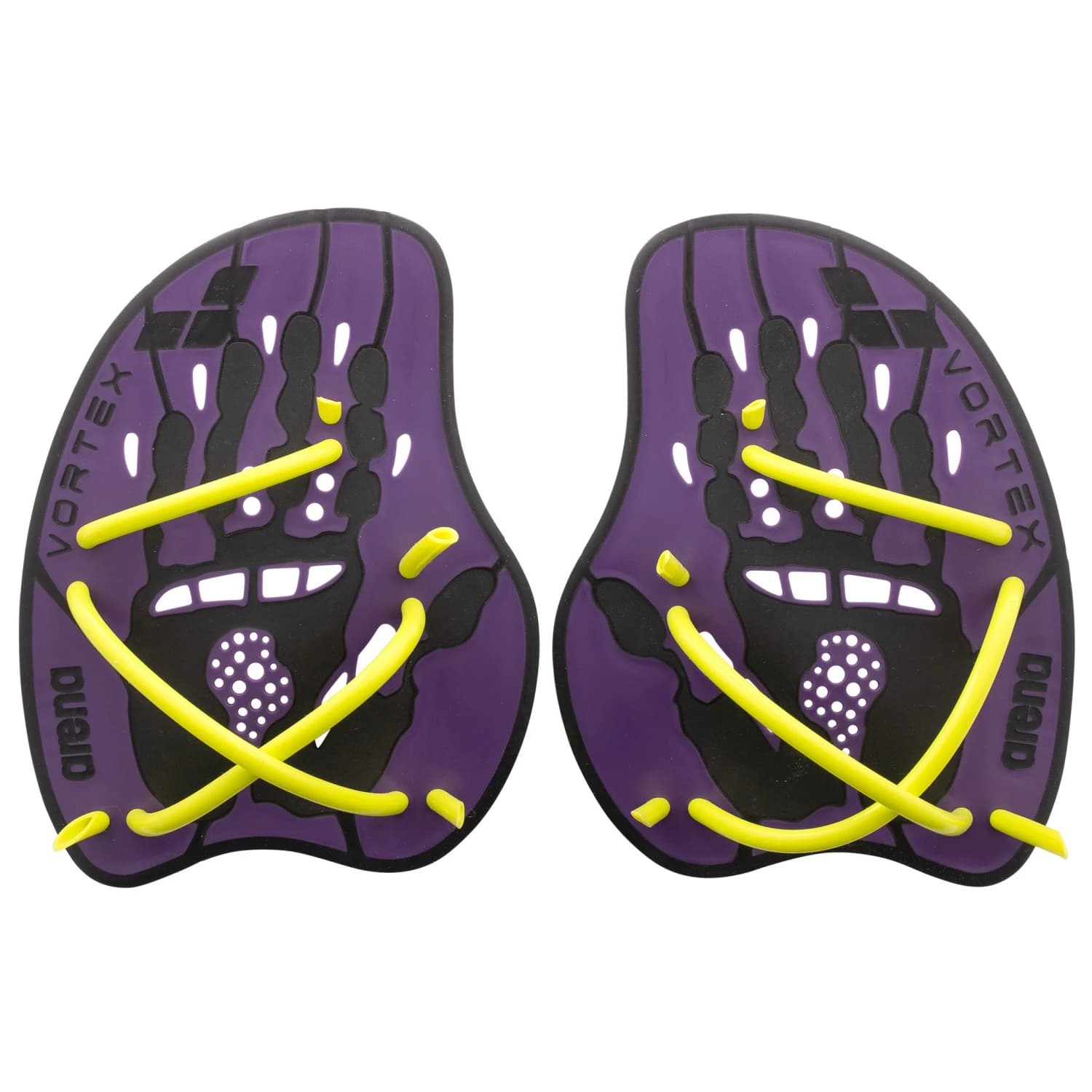 Плавници за ръце Arena Vortex Evolution Hand Paddle Swimming aid - Plum / Artic Lime