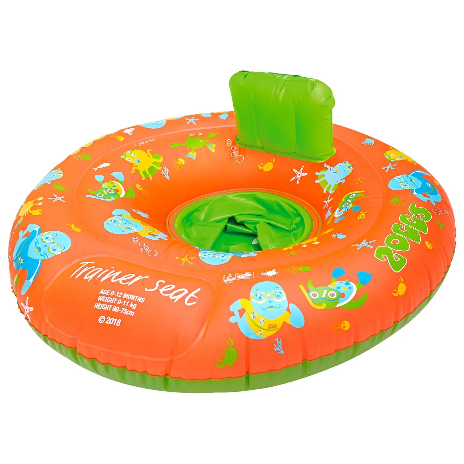 Помощно средство за плуване Zoggs Zoggy Trainer Seat Swimming aid - Red / Green