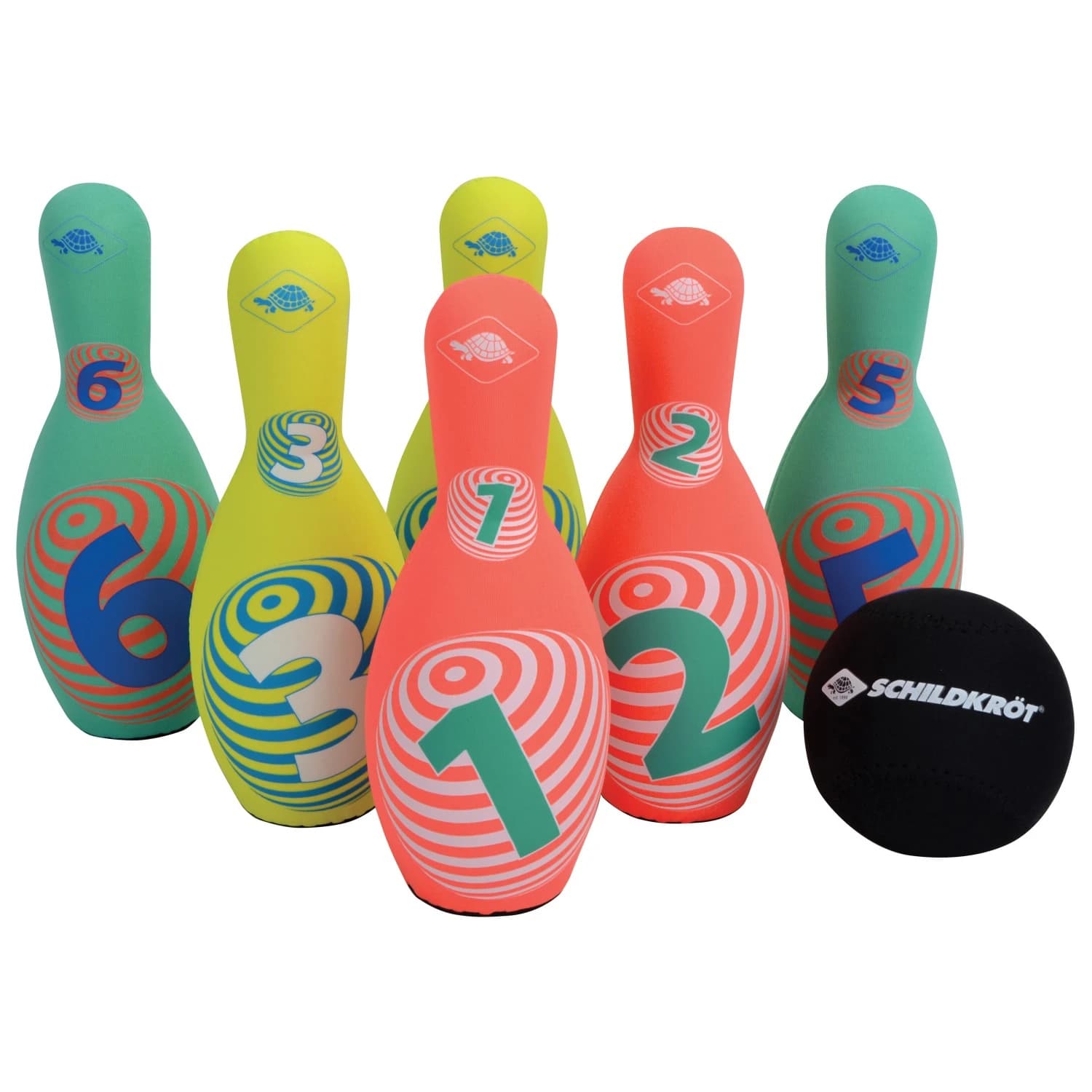 Игра за плажа Schildkröt fun sports Neopren Kegel-Set Ocean Beach toy - Red / Green / Yellow