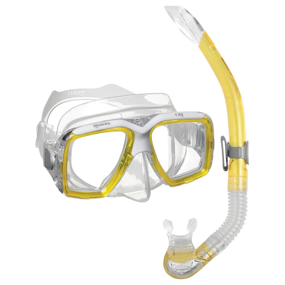 Mares Combo Ray Snorkelling set - Yellow / White / Clear