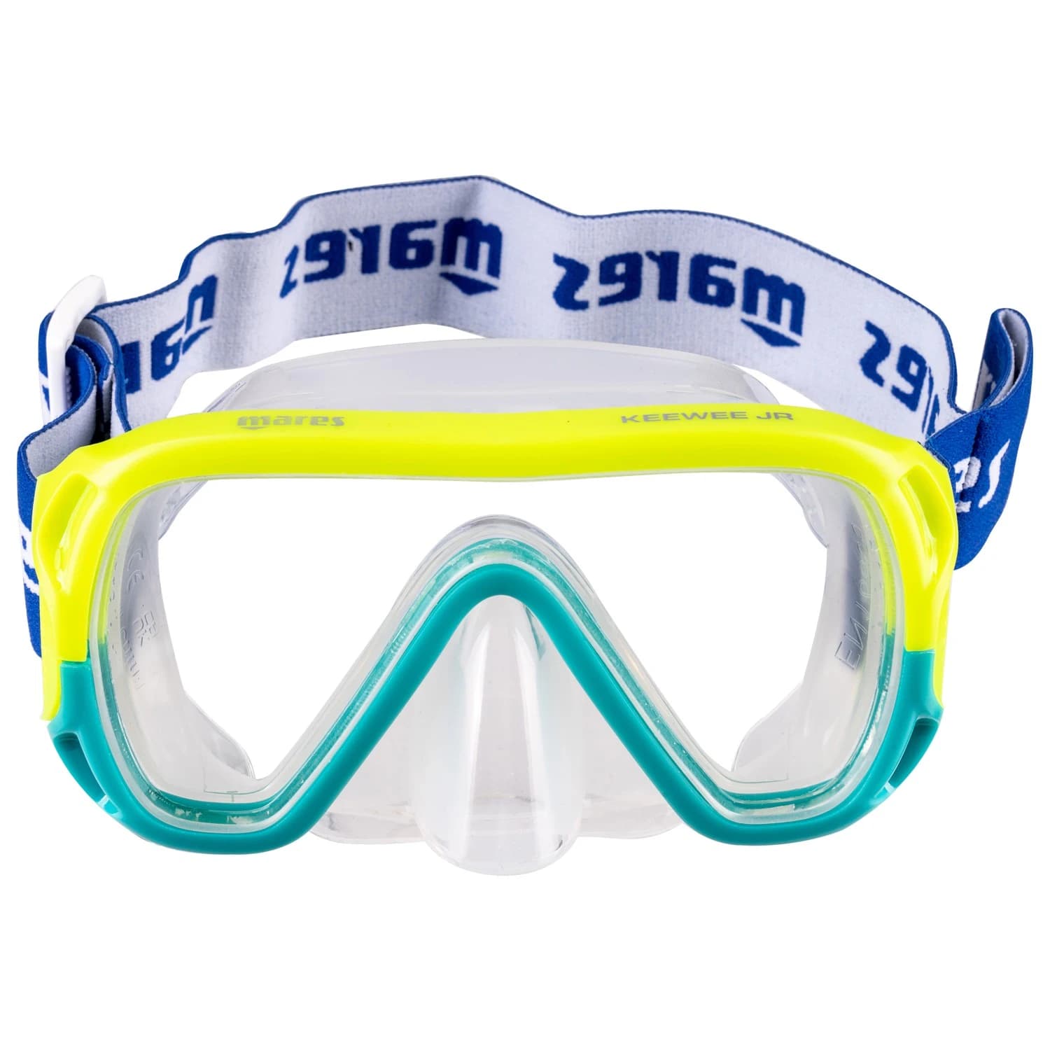 Mares Kid's Keewee Diving mask - Yellow / Aqua / Clear