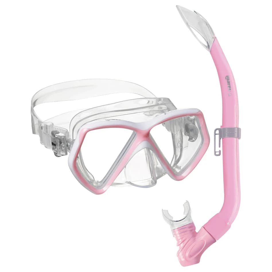Mares Kid's Pirate Snorkelling set - Pink / White / Clear