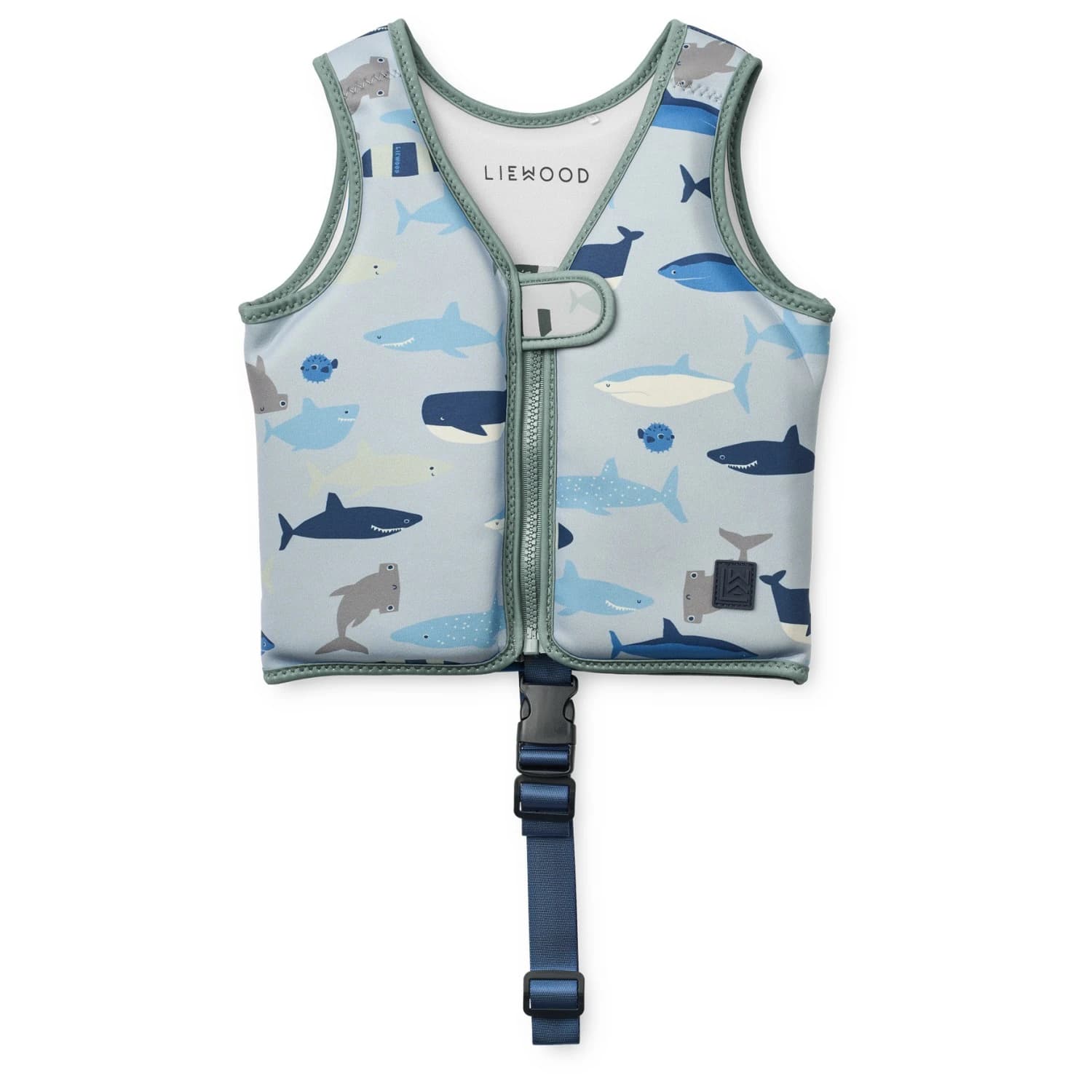 Детско помощно средство за плуване LIEWOOD Kid's Dove Swim Vest Life jacket - Shark / Dove Blue