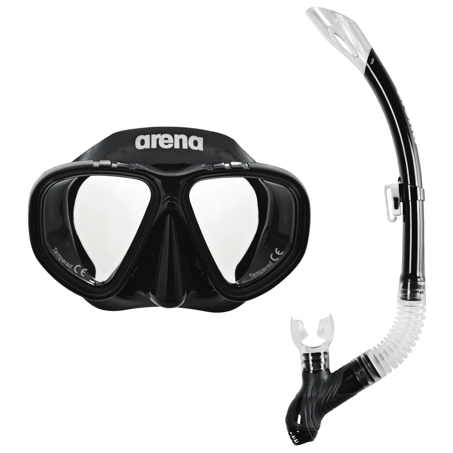 Детски комплект за шнорхелинг Arena Kid's Premium Snorkeling Set Junior Snorkelling set - Black / Clear / Black