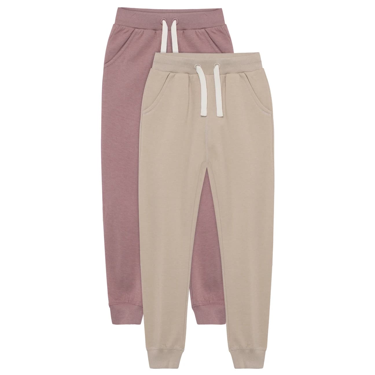 Детски анцунг долнище Minymo Kid's Basic 37 Sweat Pants (2-Pack) Tracksuit trousers - Elderberry