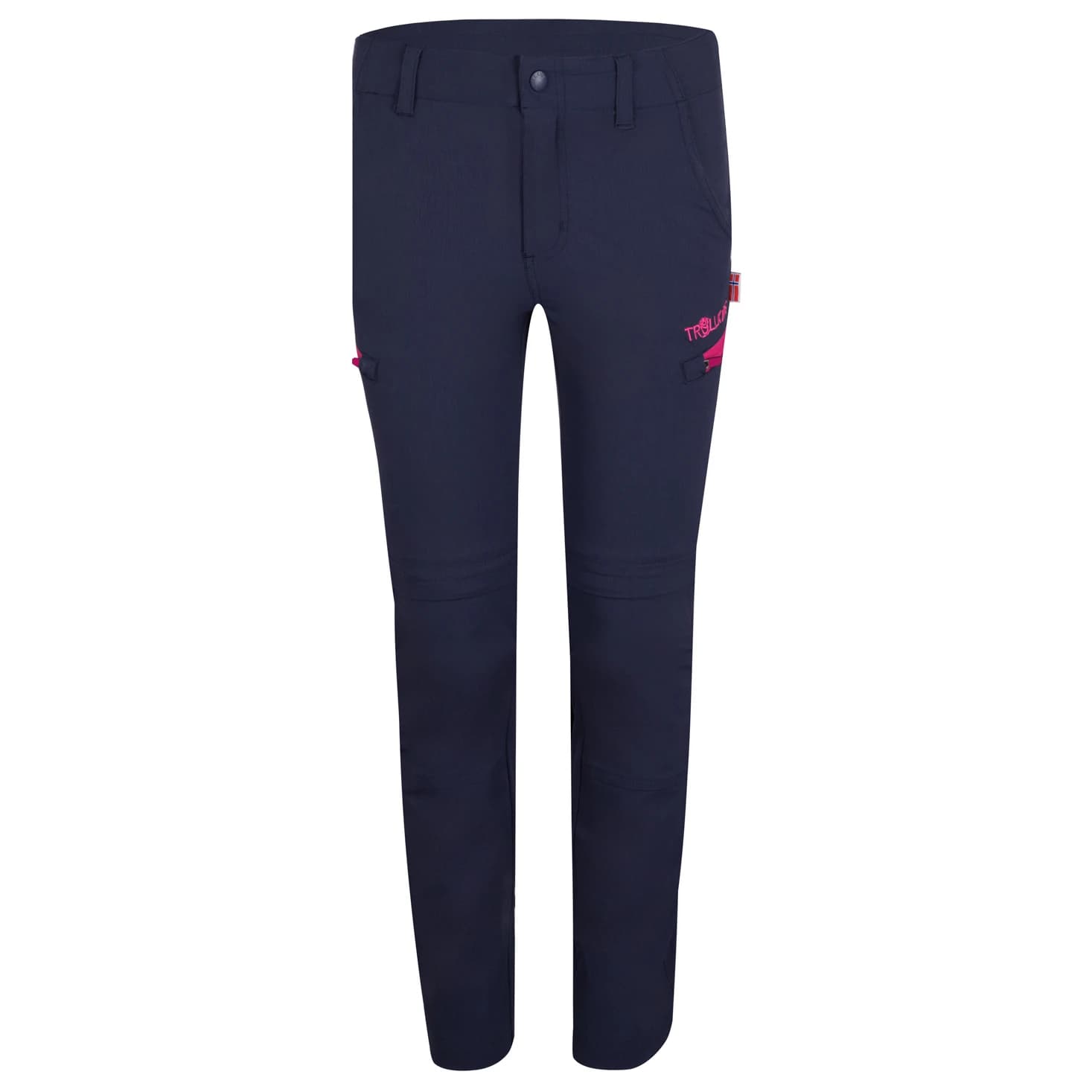 Детски панталон със свалящи крачоли Trollkids Kid's Kjerag Zip Off Pants Walking trousers - Navy / Magenta