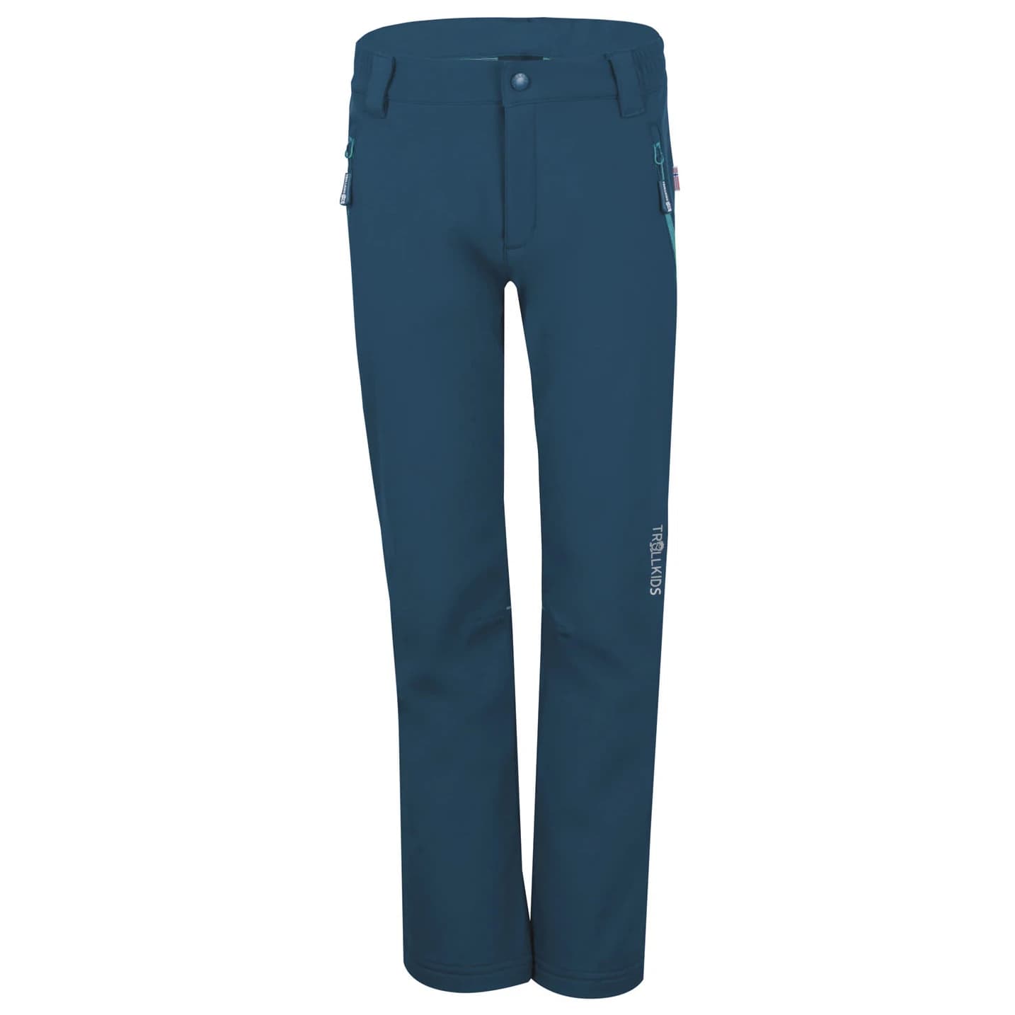 Детски софтшел панталон Trollkids Kid's Fjell Softshell Pant Softshell trousers - Mystic Blue
