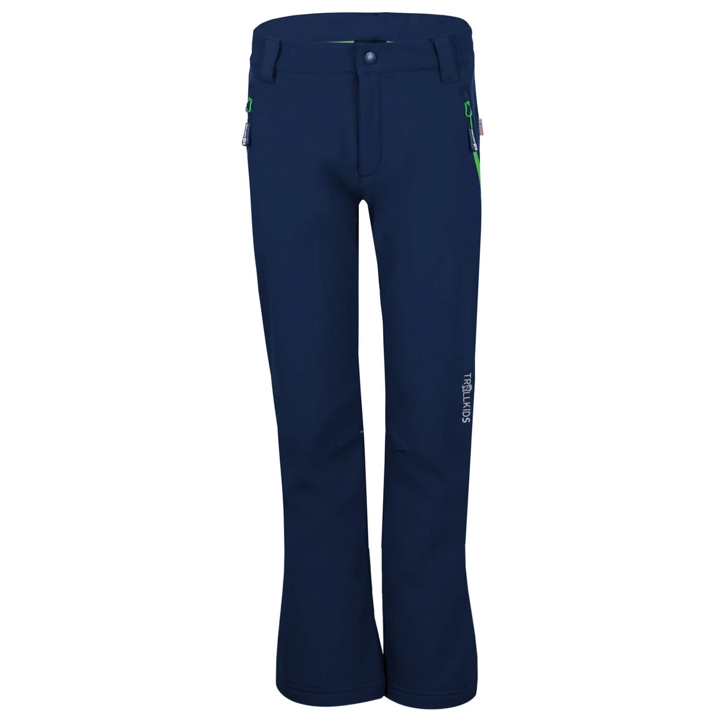 Детски софтшел панталон Trollkids Kid's Hemsedal Softshell Pant Softshell trousers - Navy / Green