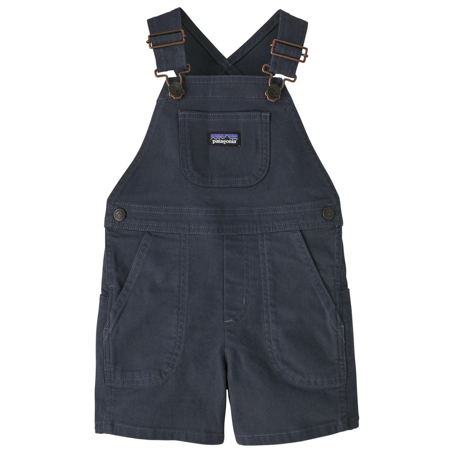 Детски къси панталони Patagonia Kid's Stand Up Shortalls Shorts - Smolder Blue