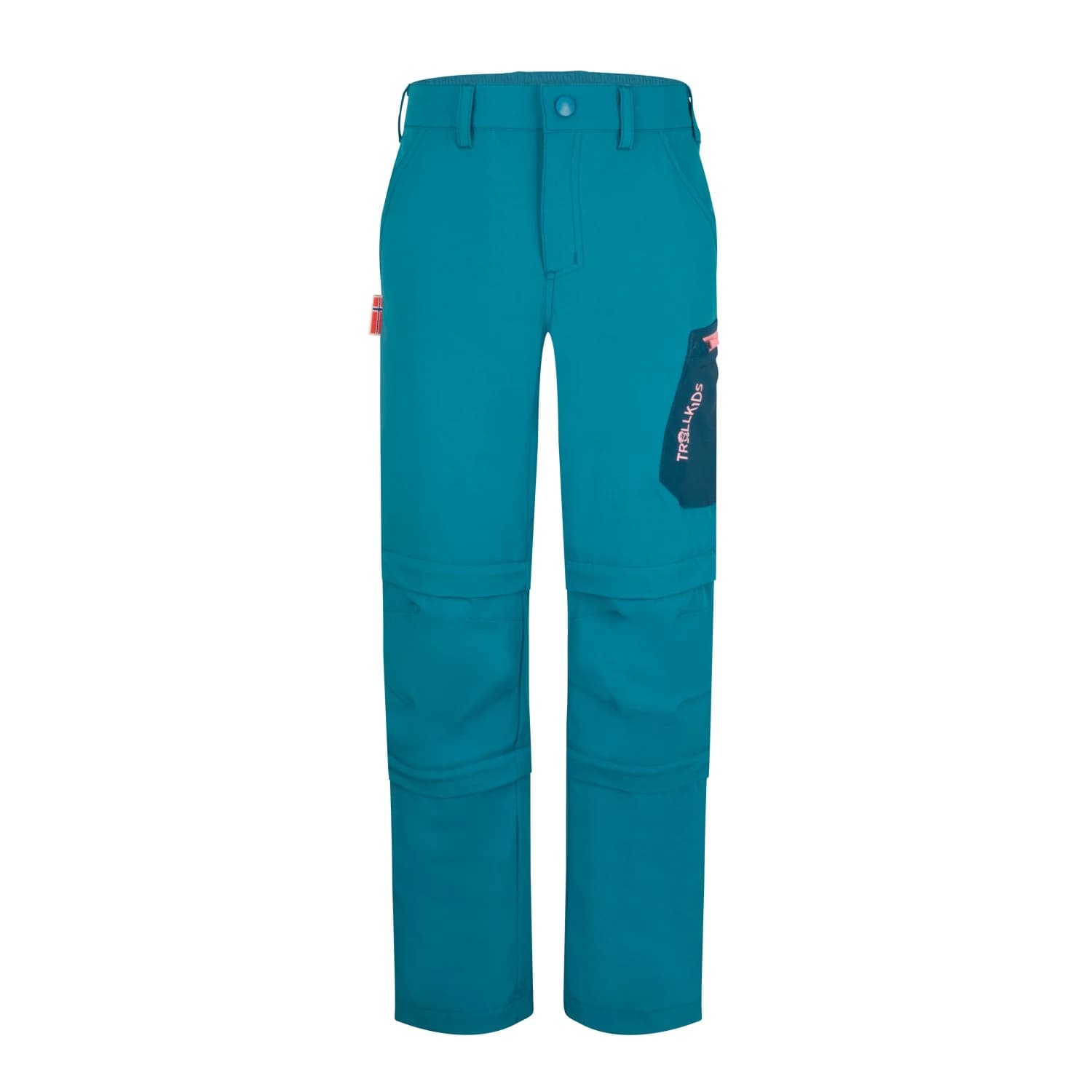 Детски панталон със свалящи крачоли Trollkids Kid's Preikestolen Double Zip-Off Pants Zip-off trousers - Harbor Blue / Madeira Blue / Peony Rose