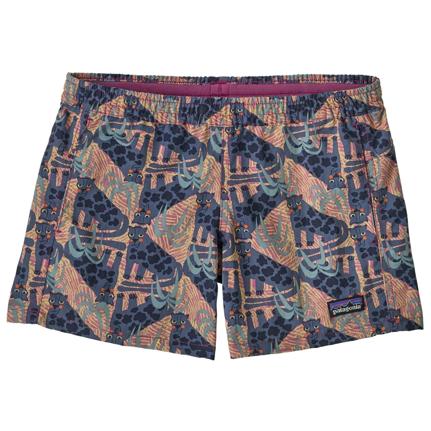 Детски къси панталони Patagonia Kid's Baggies Shorts 4'' Unlined Shorts - Jaggy: Faded Magenta