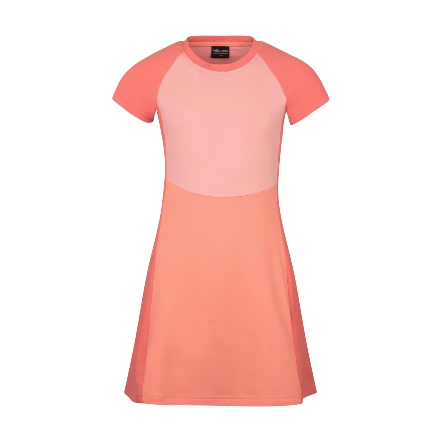 Детска рокля Trollkids Girl's Senja Dress - Mellow Peach / Watermelon / Peony Rose