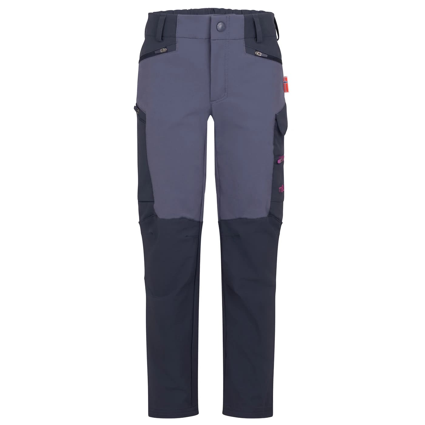 Детски туристически панталон Trollkids Kid's Seiland Pants Walking trousers - Graphite / Fresh Berry