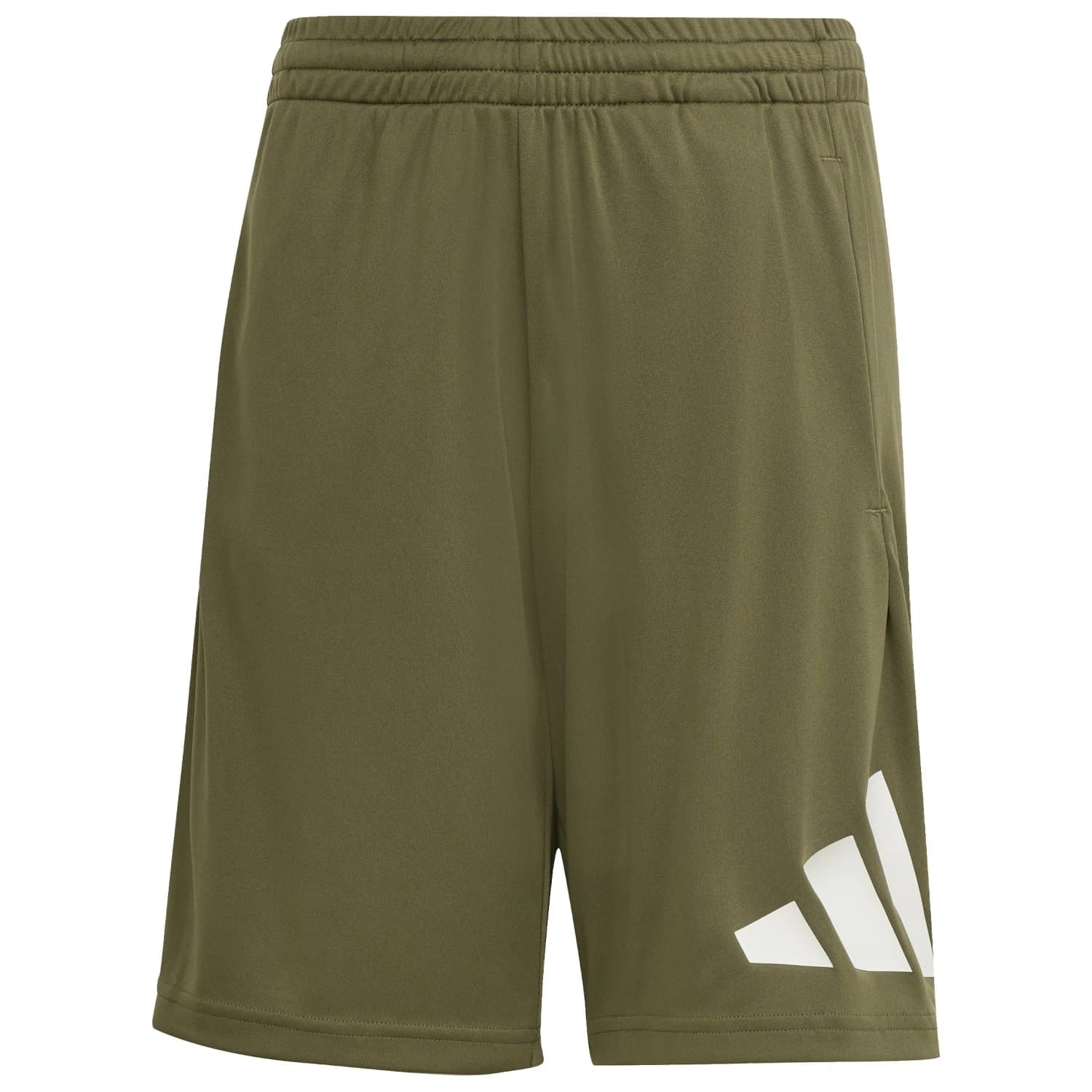 Детски къси панталони adidas Kid's Train-Essential Big Logo Shorts - Olive Strata / White
