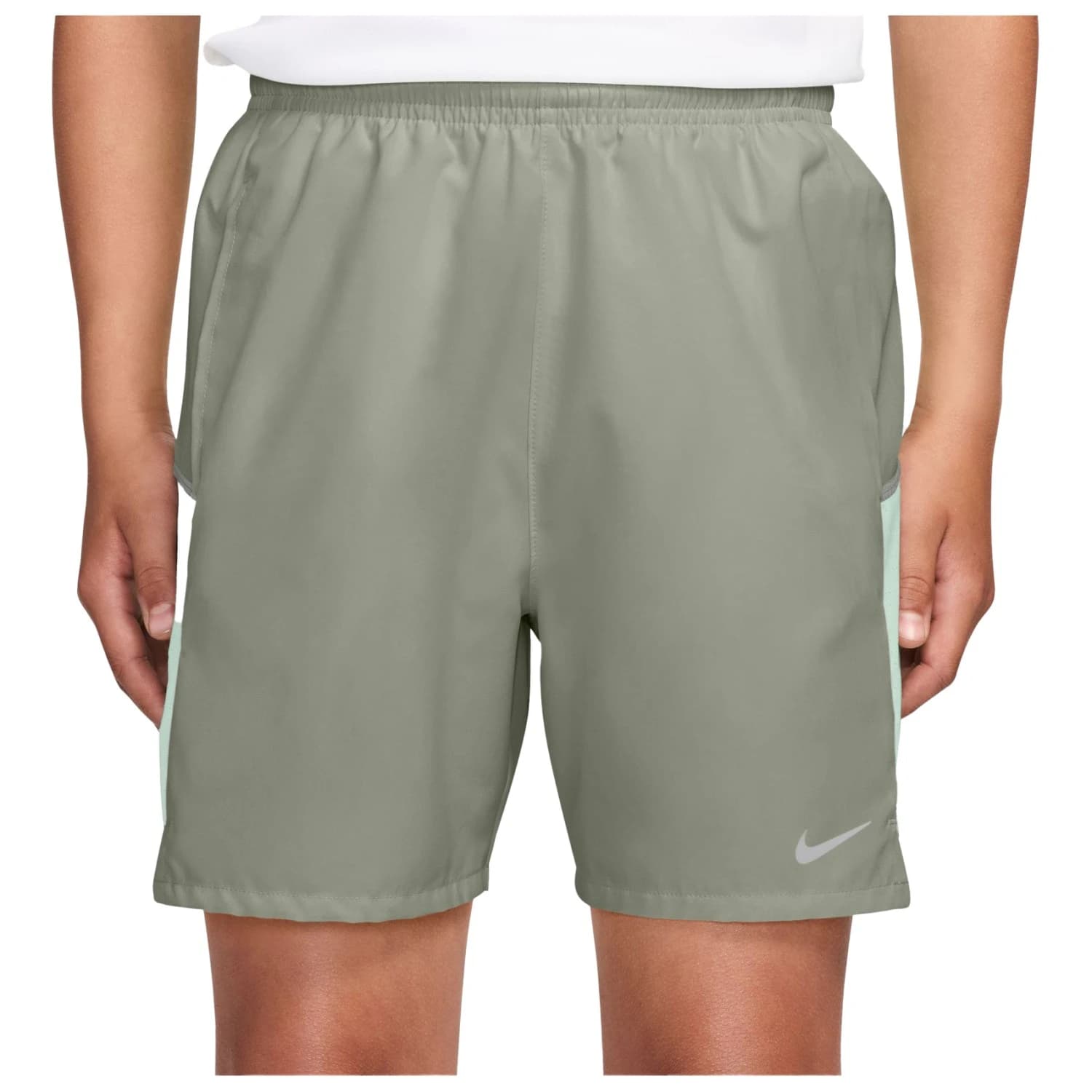 Детски къси панталони Nike Kid's Miler Dri-FIT Training Shorts - Spruce Fog / Barely Green / Reflective Silver