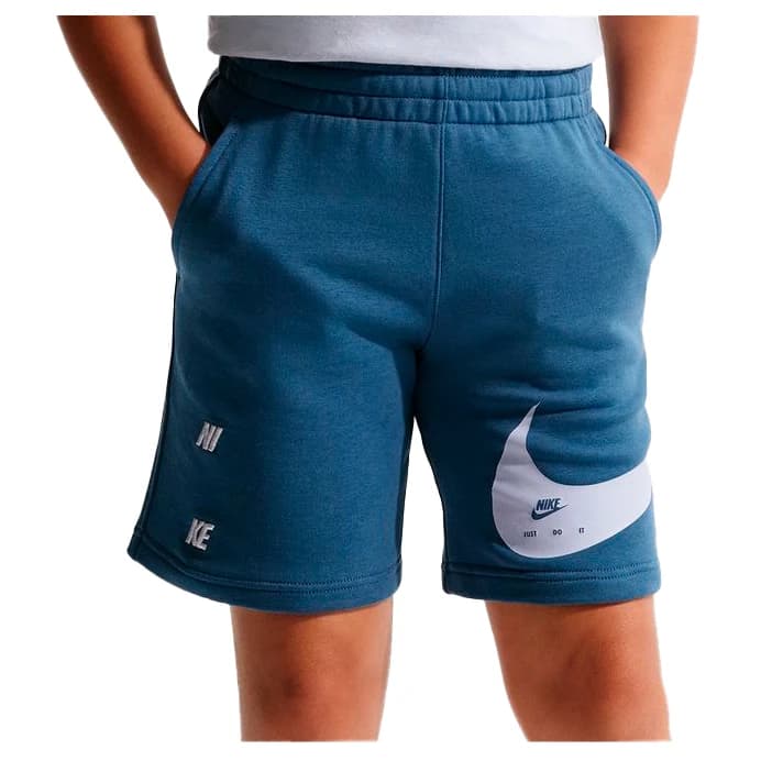 Детски къси панталони Nike Kid's NSW Club FT Short Brand NG Shorts - Mystic Navy / Ghost