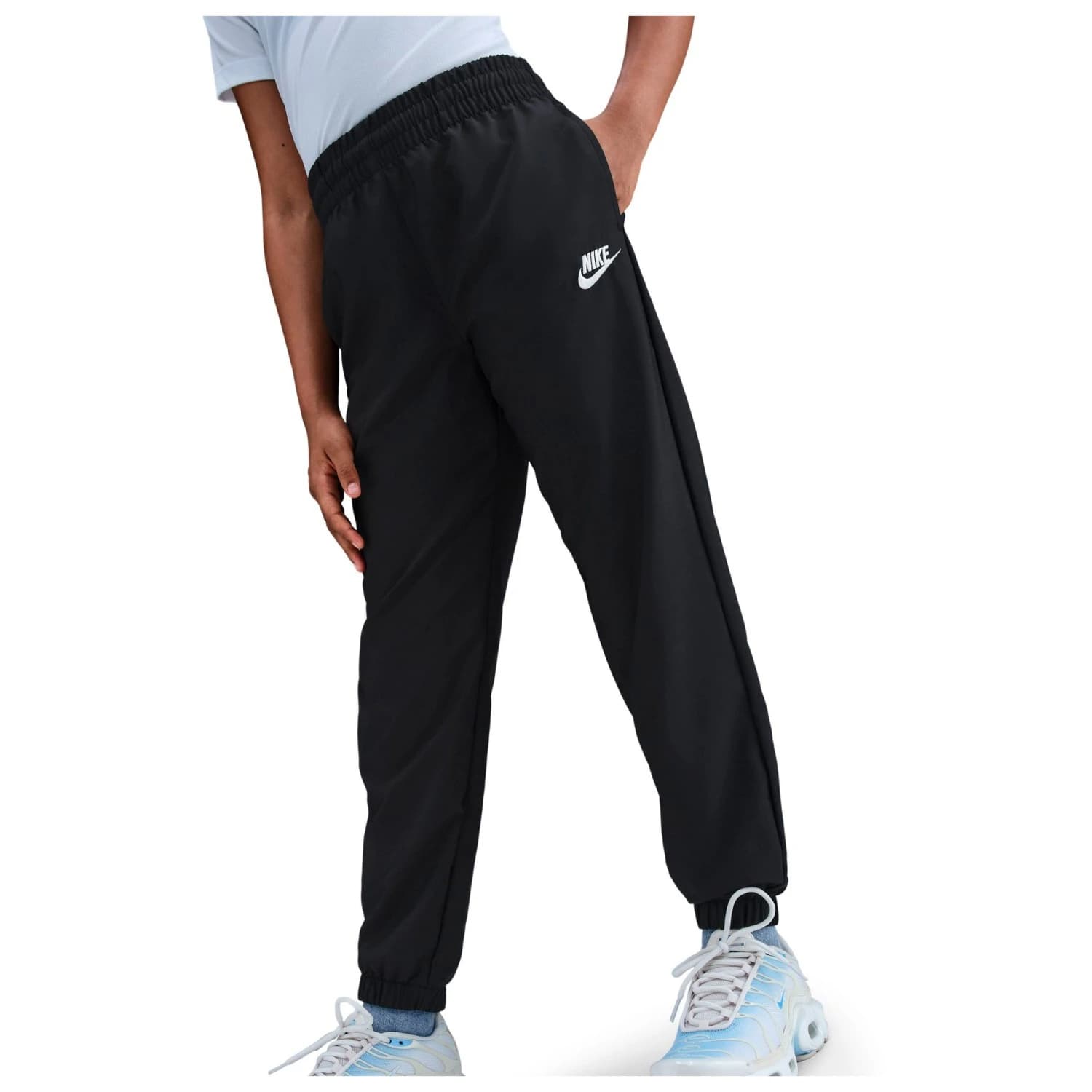 Детски анцунг долнище Nike Kid's Sportswear Woven Tracksuit Tracksuit trousers - Black / Black / Black / White