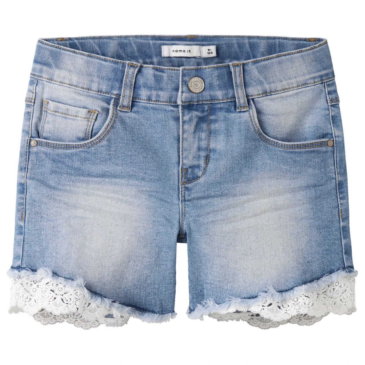 Детски дънки Name it Kid's Salli Slim Denim Shorts Jeans - Medium Blue Denim