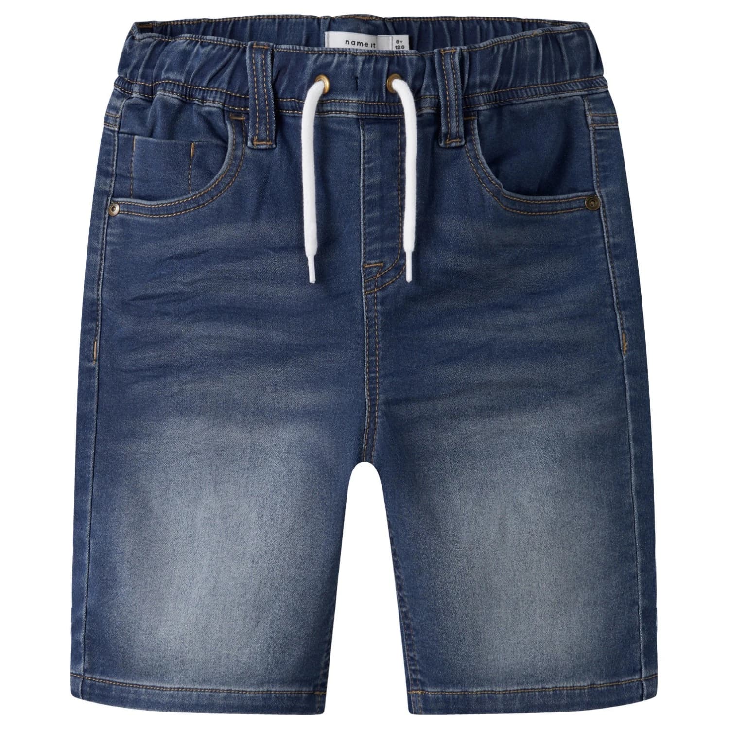 Детски къси панталони Name it Kid's Ryan Jogger Denim L Shorts - Dark Blue Denim