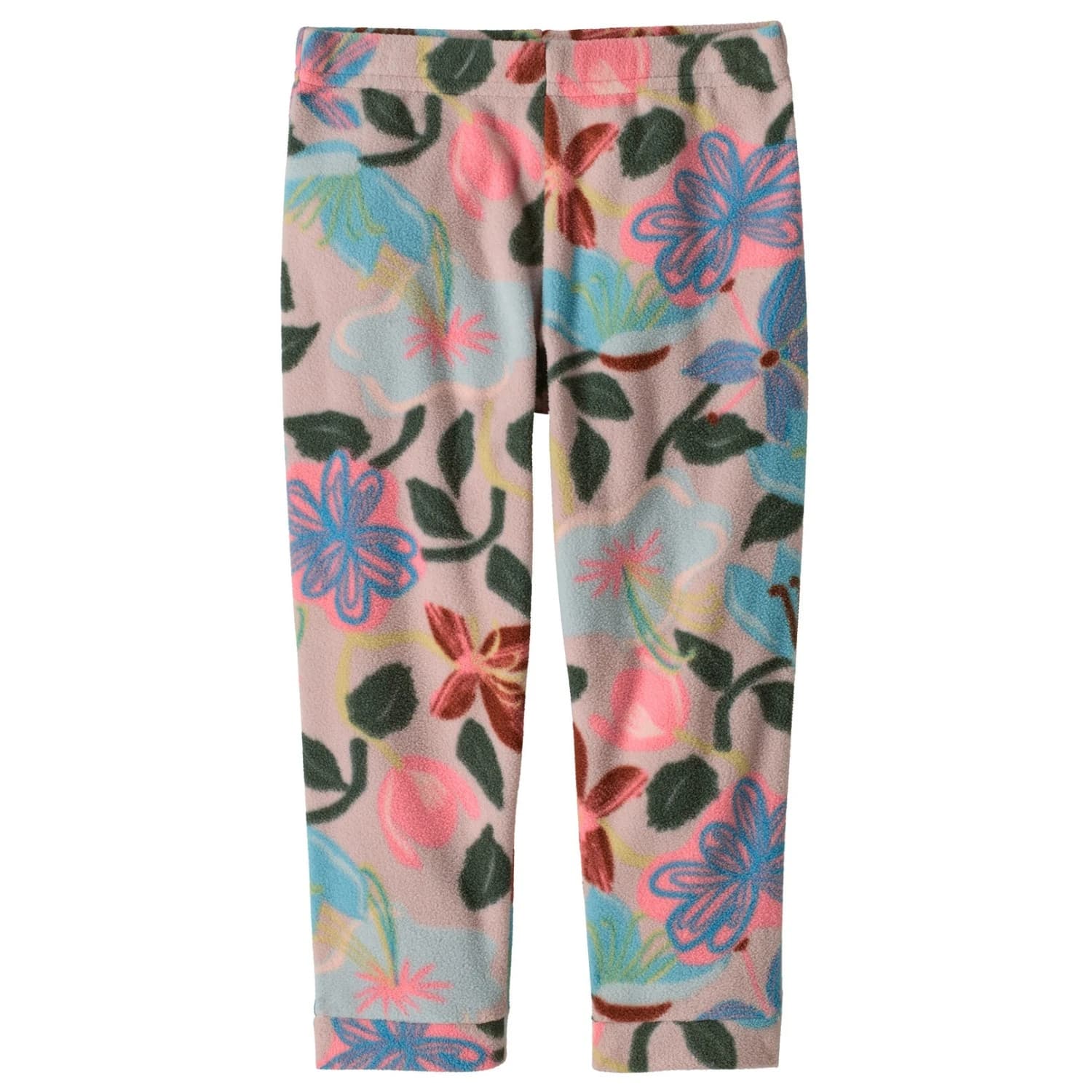 Поларен панталон Patagonia Baby's Micro D Bottoms Fleece trousers - Hopes and Blooms: Fuzzy Mauve