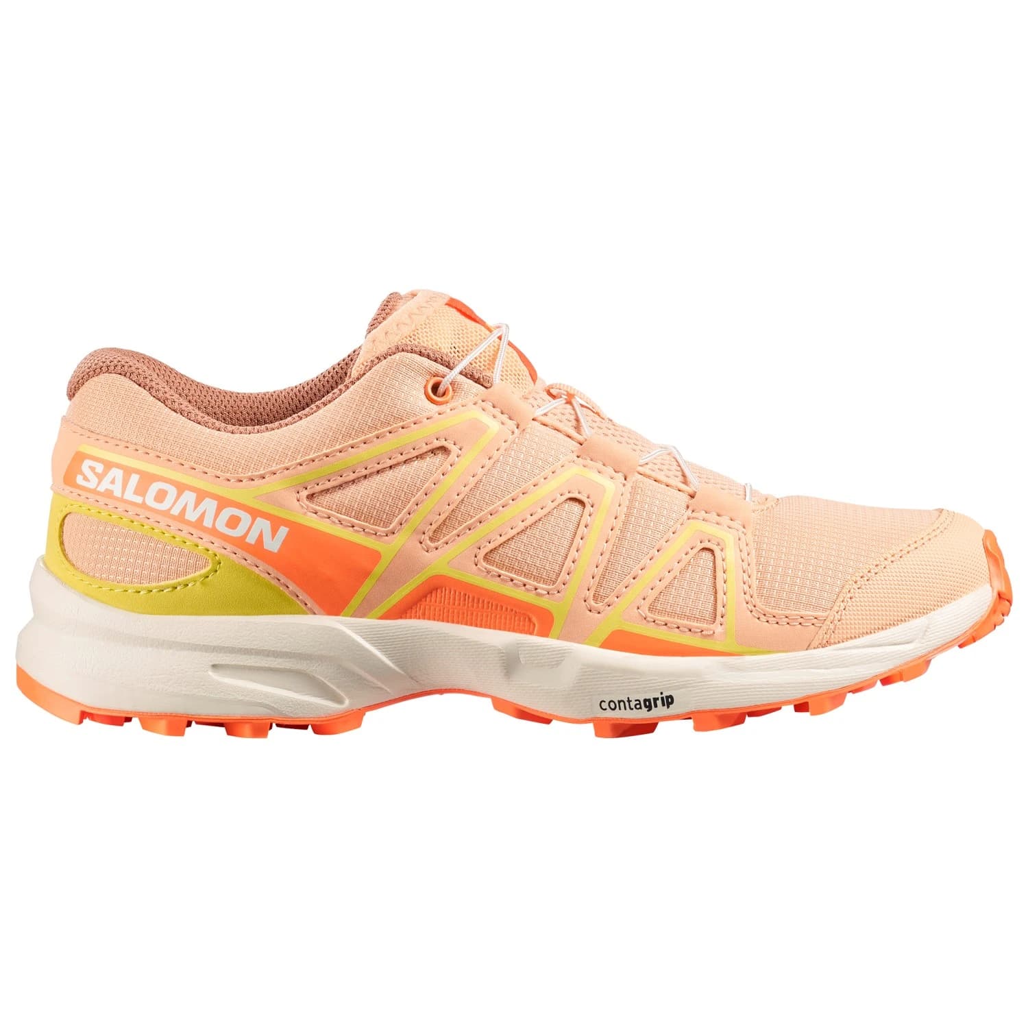 Детски маратонки Salomon Kid's Speedcross Trail running shoes - Almond Cream / Sunny Lime / Nectarine