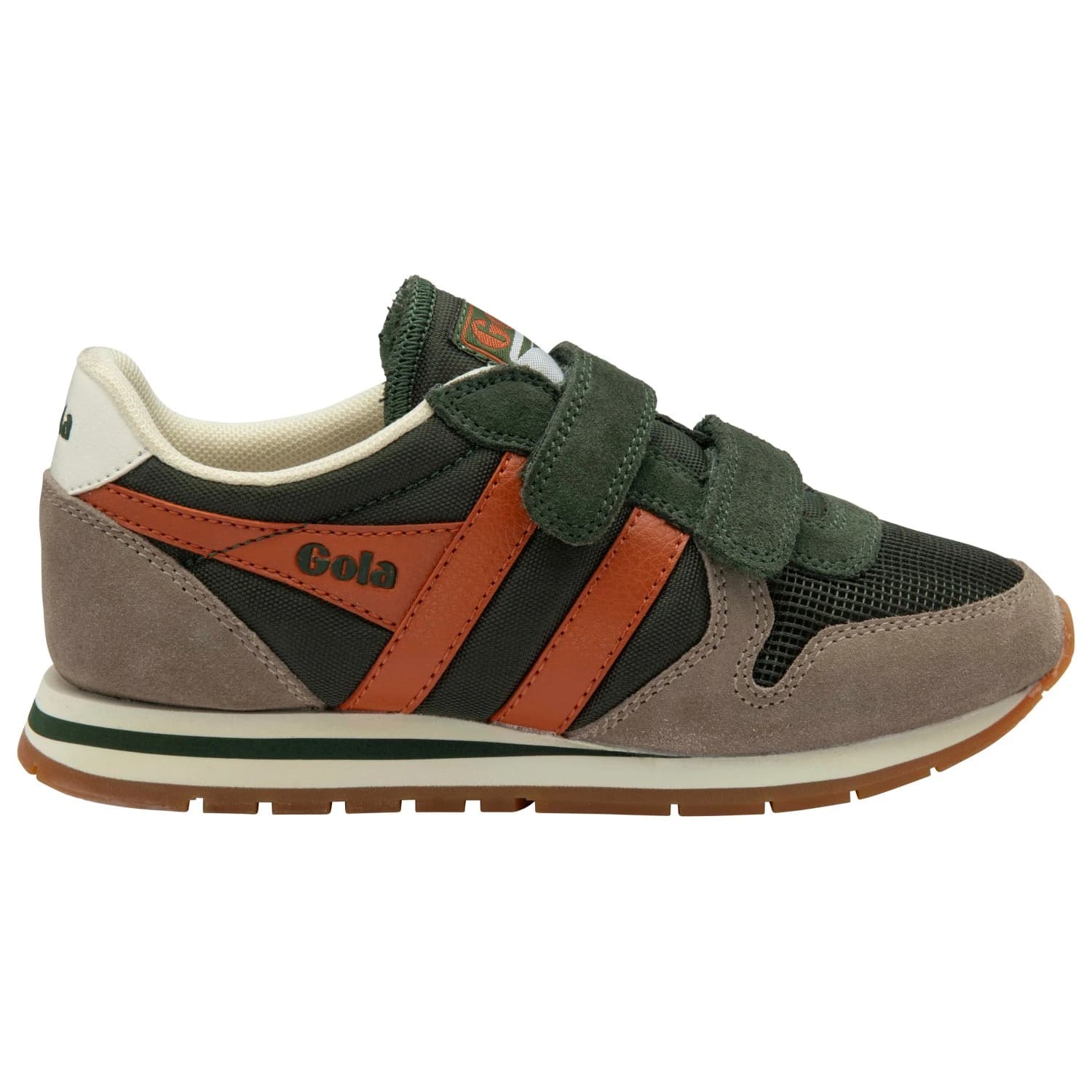 Детски маратонки Gola Kid's Daytona VC Sneakers - Dark Khaki / Rhino / Moody Orange