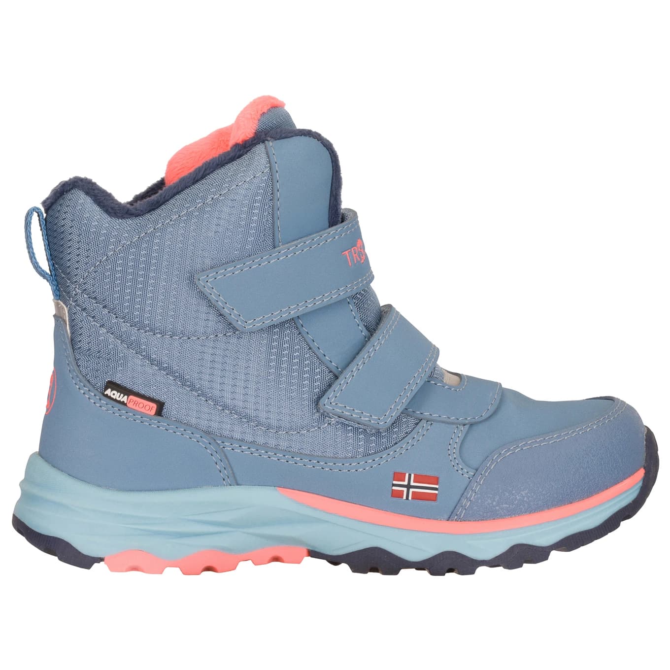 Детски зимни ботуши Trollkids Kid's Hafjell Winter Boots - Shadow Blue / Mystic Blue / Pink Salmon / Sky Blue