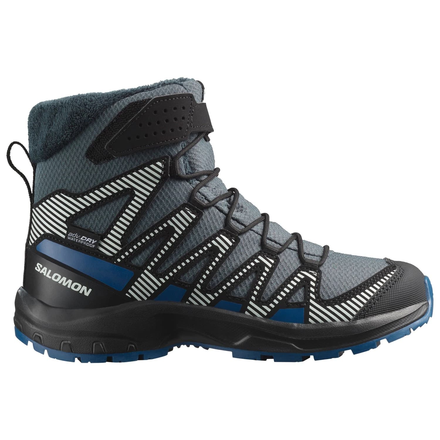 Зимни ботуши Salomon Xa Pro V8 Winter CSWP Junior Winter boots - Turbulence / Black / Dark Blue