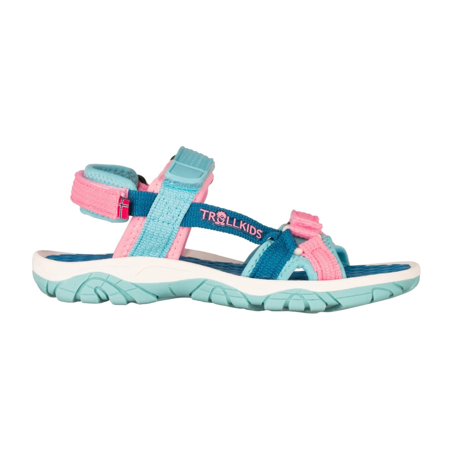 Детски сандали Trollkids Kid's Oslofjord Sandal - Harbor Blue / Aqua Haze / Peony Rose