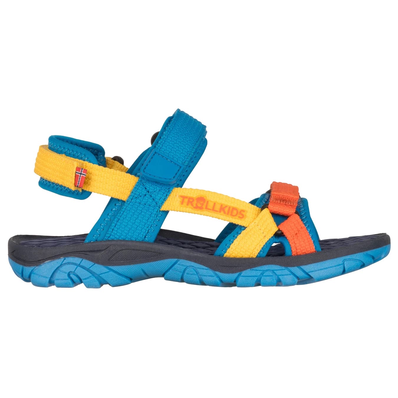 Детски сандали Trollkids Kid's Oslofjord Sandal - Dynamic Blue / Bright Orange / Yellow