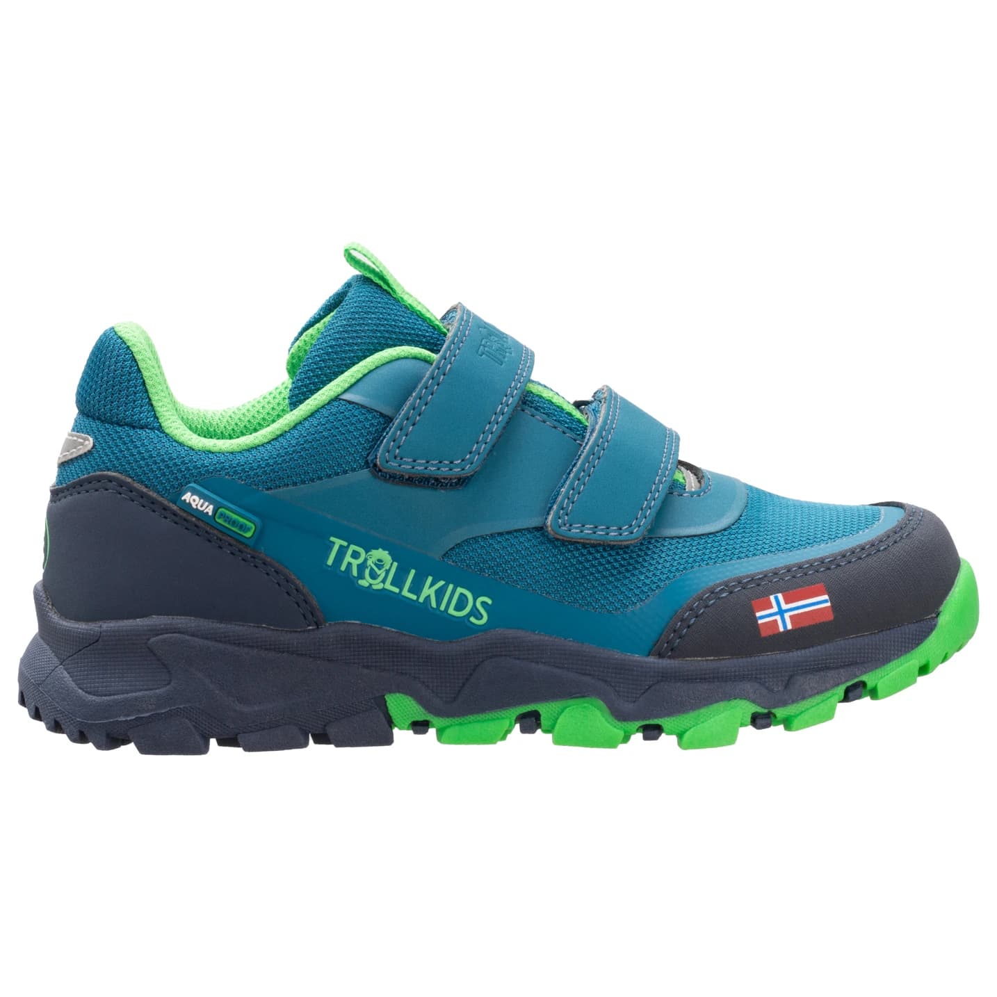 Детски мултиспорт обувки Trollkids Kid's Preikestolen Hiker Multisport shoes - Dark Marine / Fresh Green