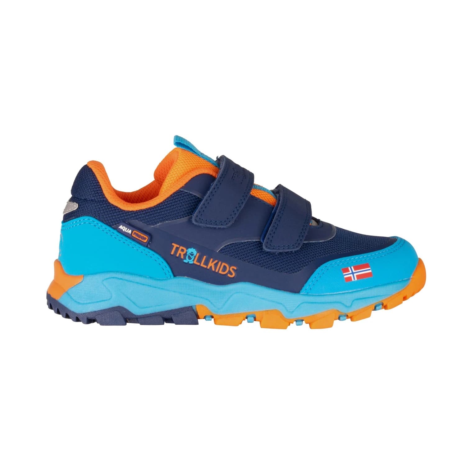 Детски мултиспорт обувки Trollkids Kid's Preikestolen Hiker Multisport shoes - Dark Indigo / Pool Blue / Sahara Sunset